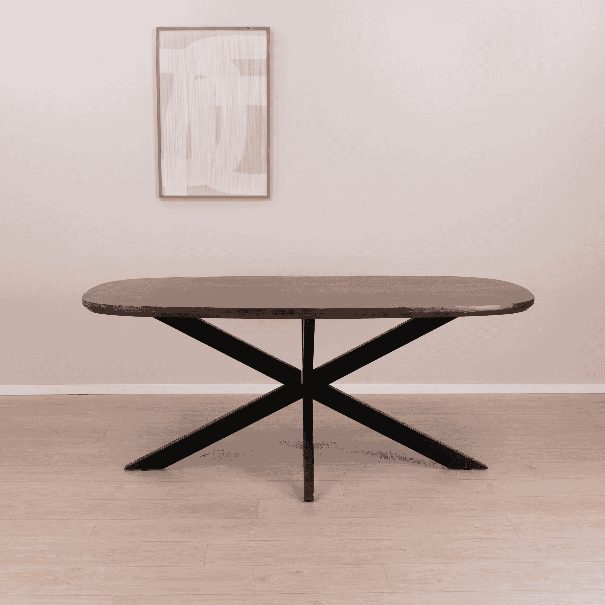 Livingfurn Deens Ovale Eettafel 'Jesper' Mangohout, 210 x 105cm