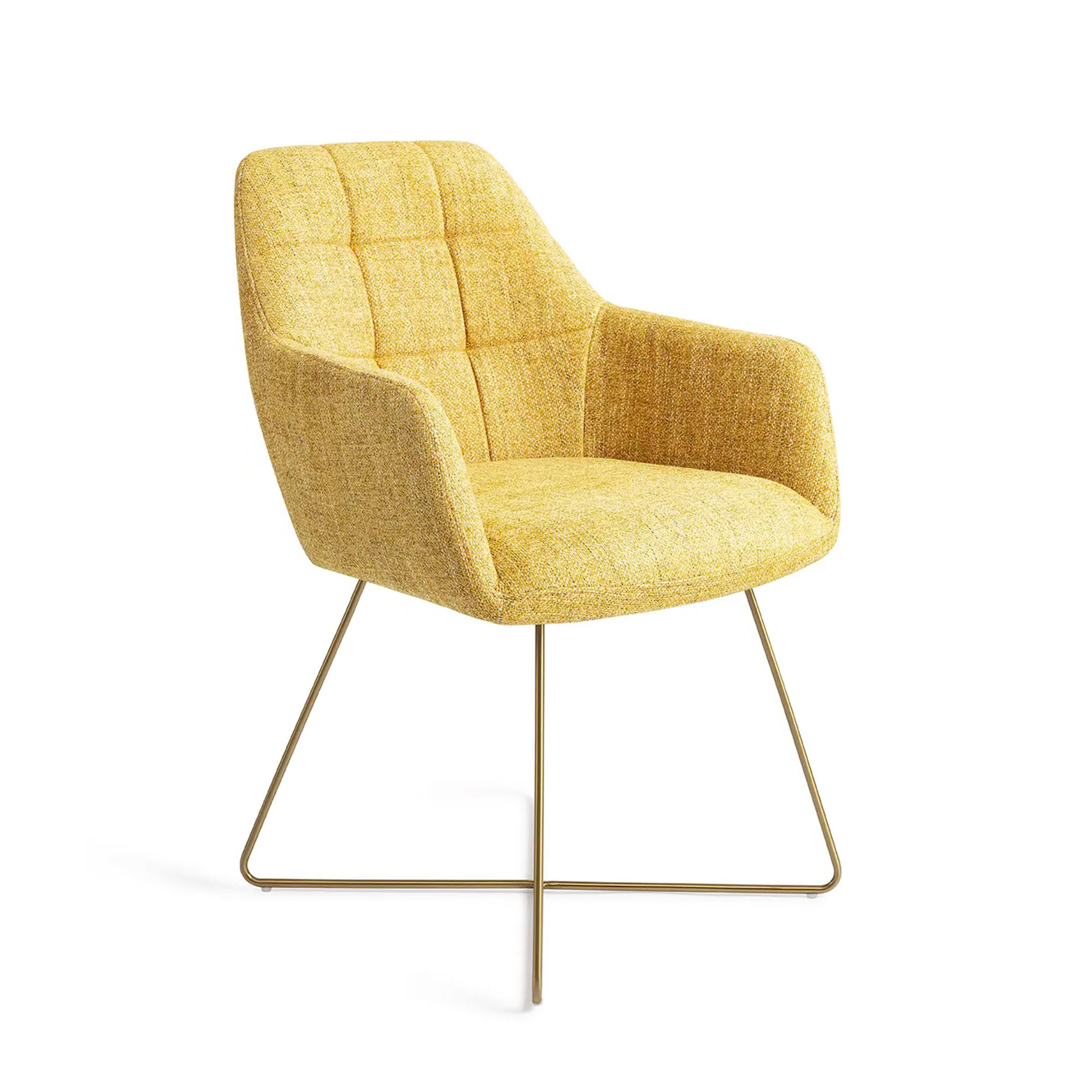 Jesper Home Eetkamerstoel 'Noto' Cross Gold, kleur Bumble Bee