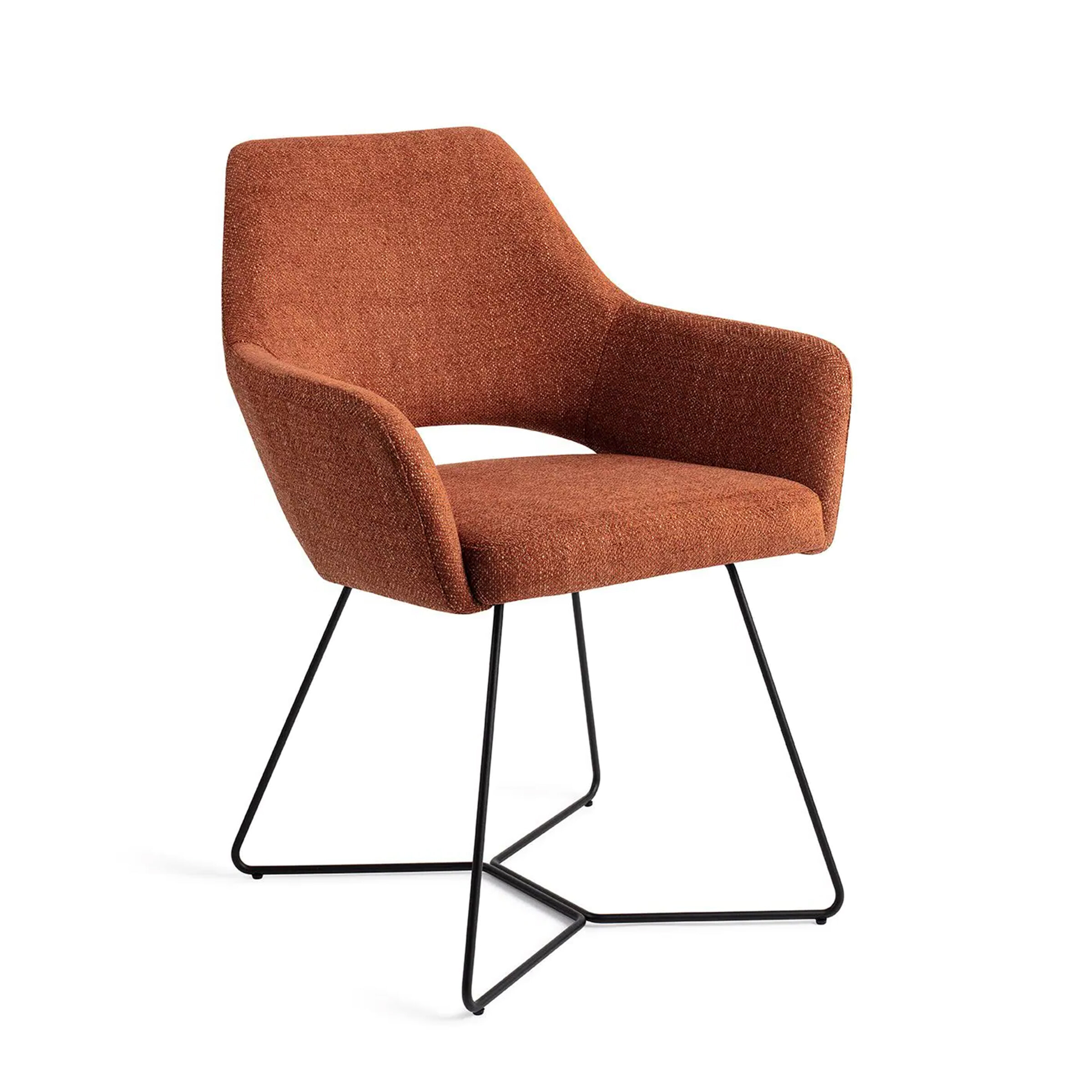 Jesper Home Eetkamerstoel 'Yanai' Beehive Black, kleur Tuscan Terra