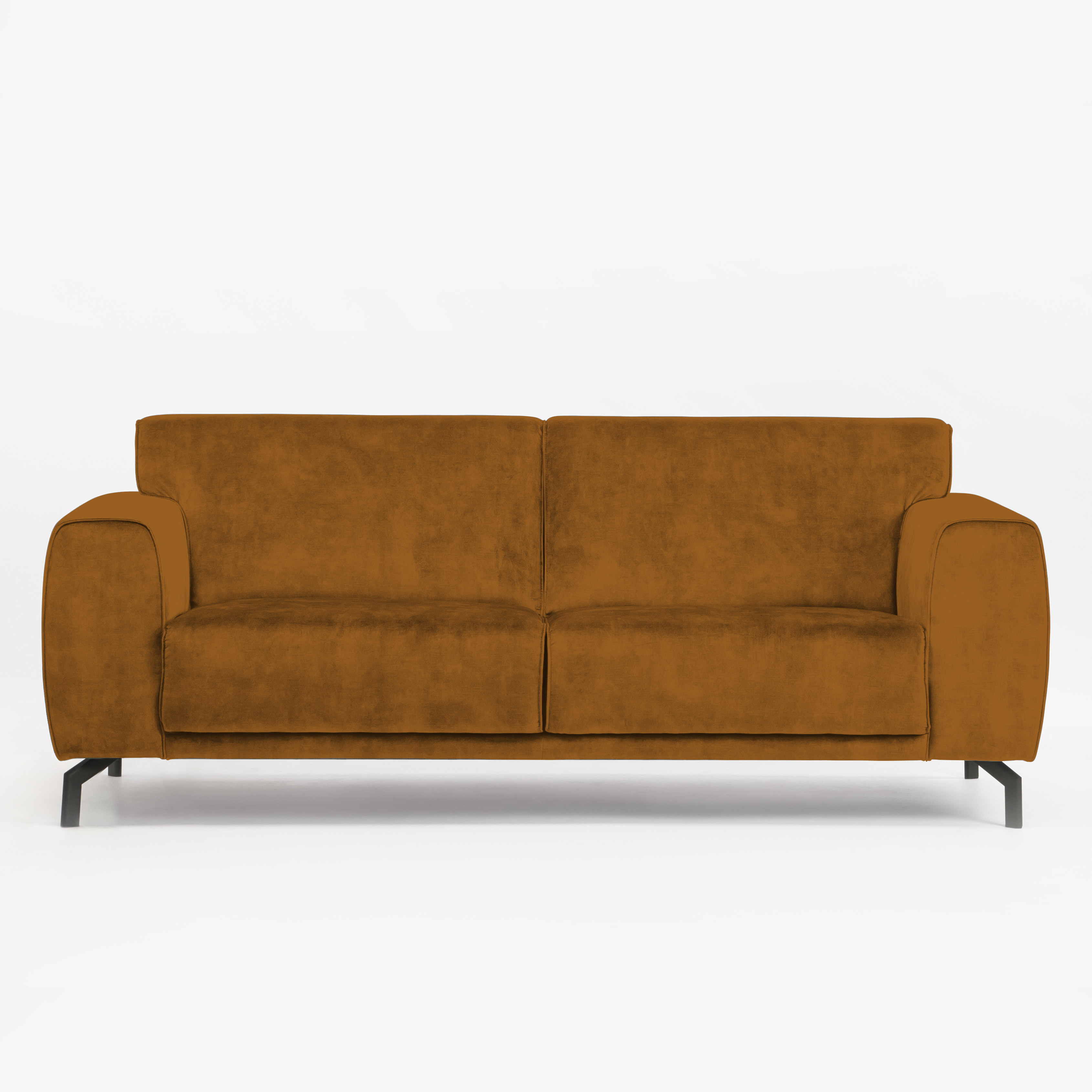 Sohome 3-zits Bank 'Jill' Velvet, kleur cognac