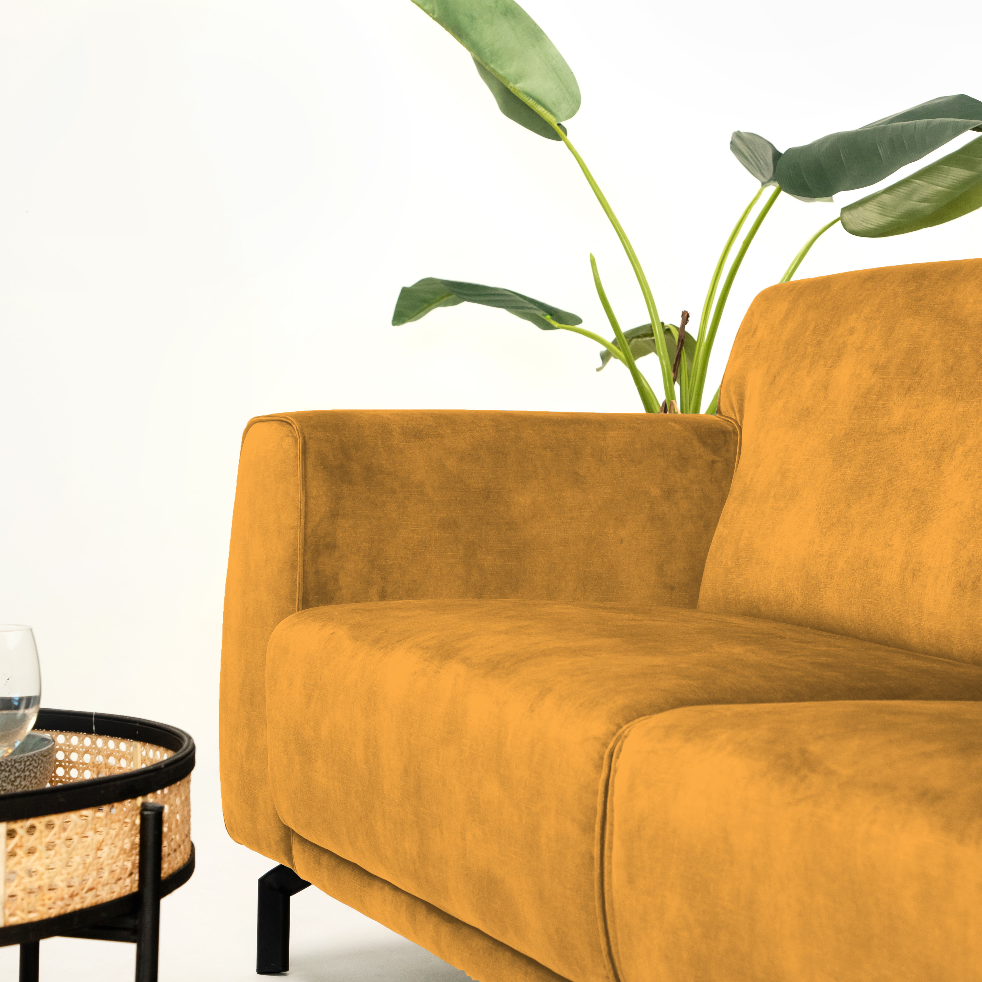 Sohome 3-zits Bank 'Jill' Velvet, kleur gold