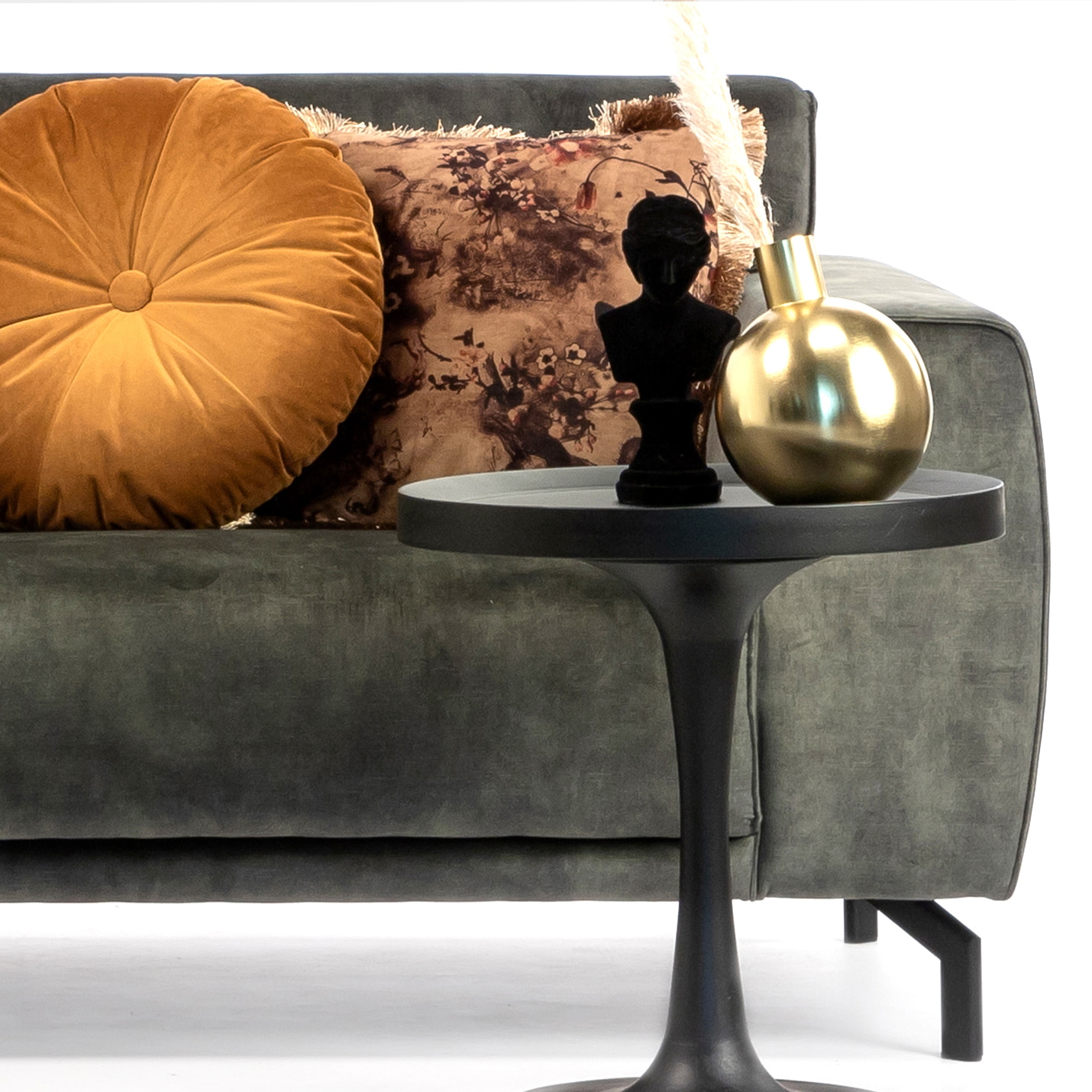 Sohome 3-zits Bank 'Jill' Velvet, kleur groen