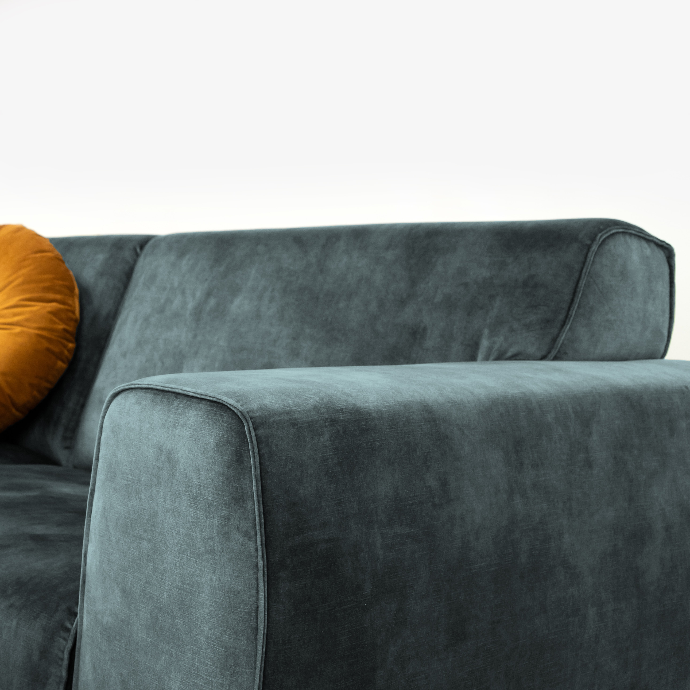 Sohome 3-zits Bank 'Jill' Velvet, kleur petrol
