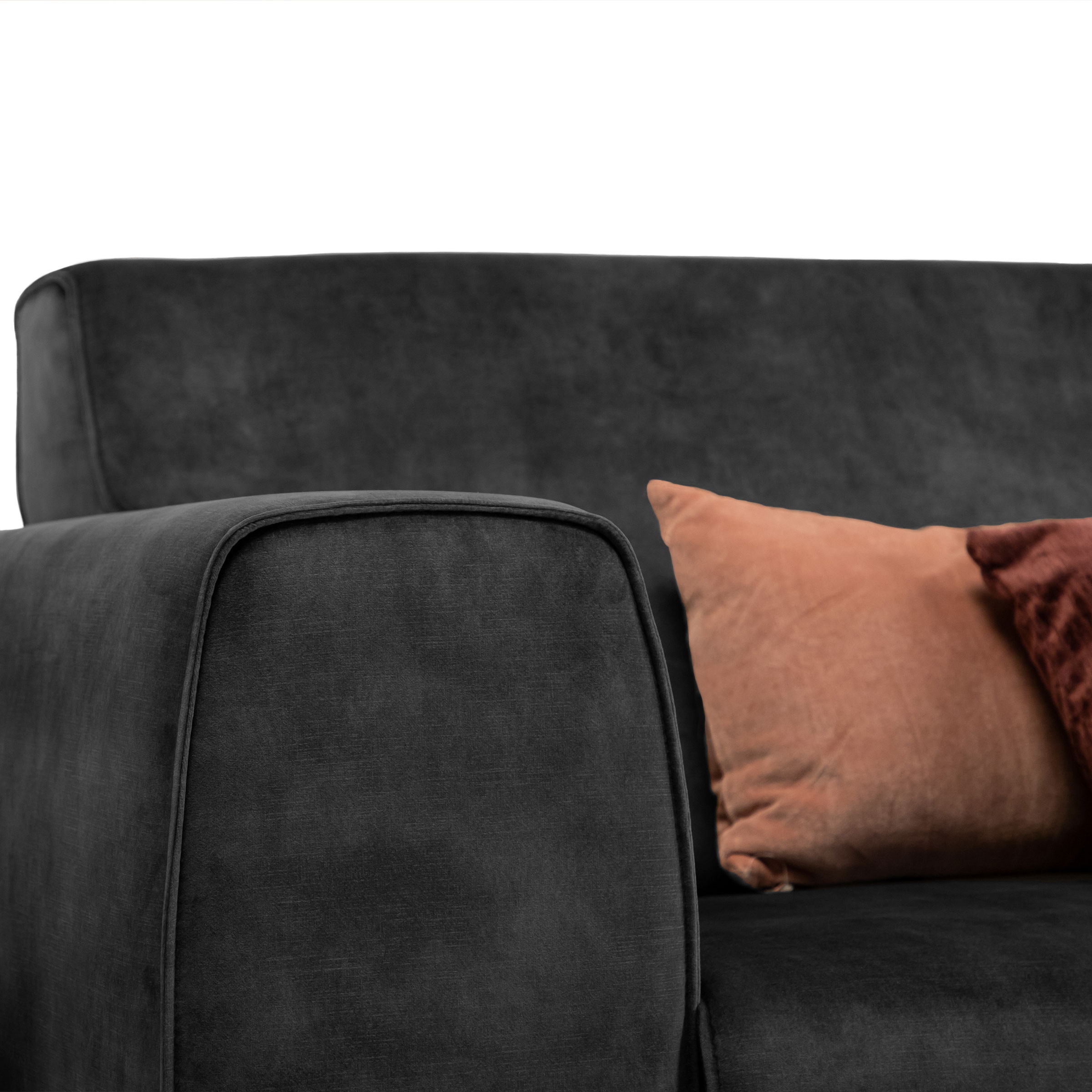 Sohome 4-zits Bank 'Jill' Velvet, kleur antraciet