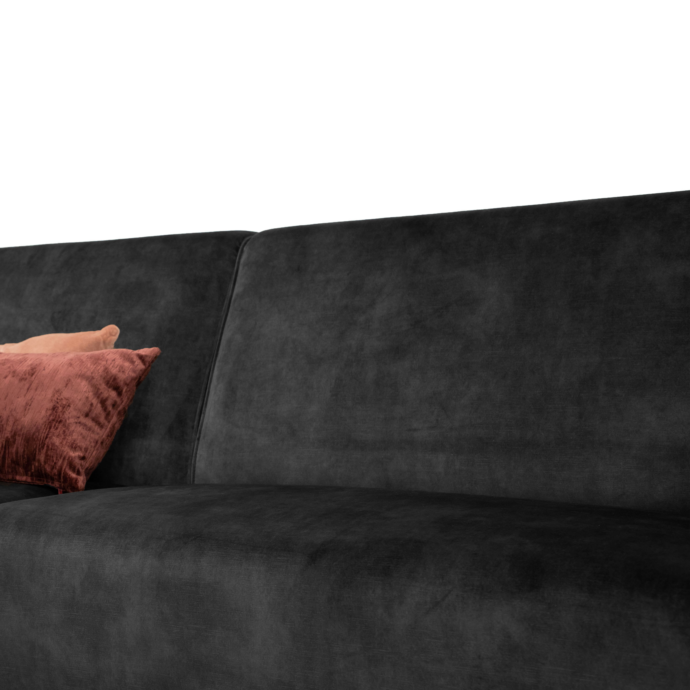 Sohome 4-zits Bank 'Jill' Velvet, kleur antraciet