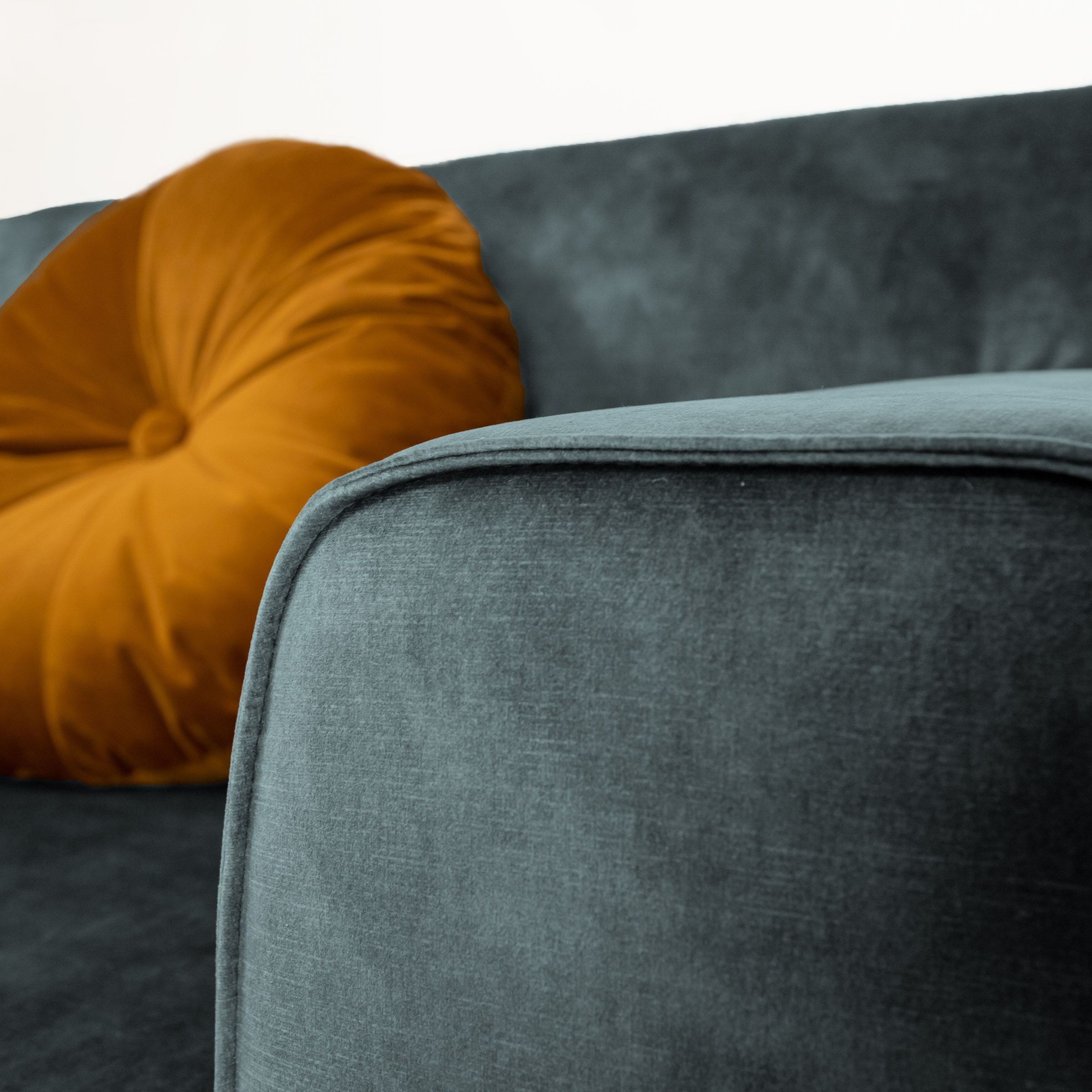 Sohome 4-zits Bank 'Jill' Velvet, kleur petrol