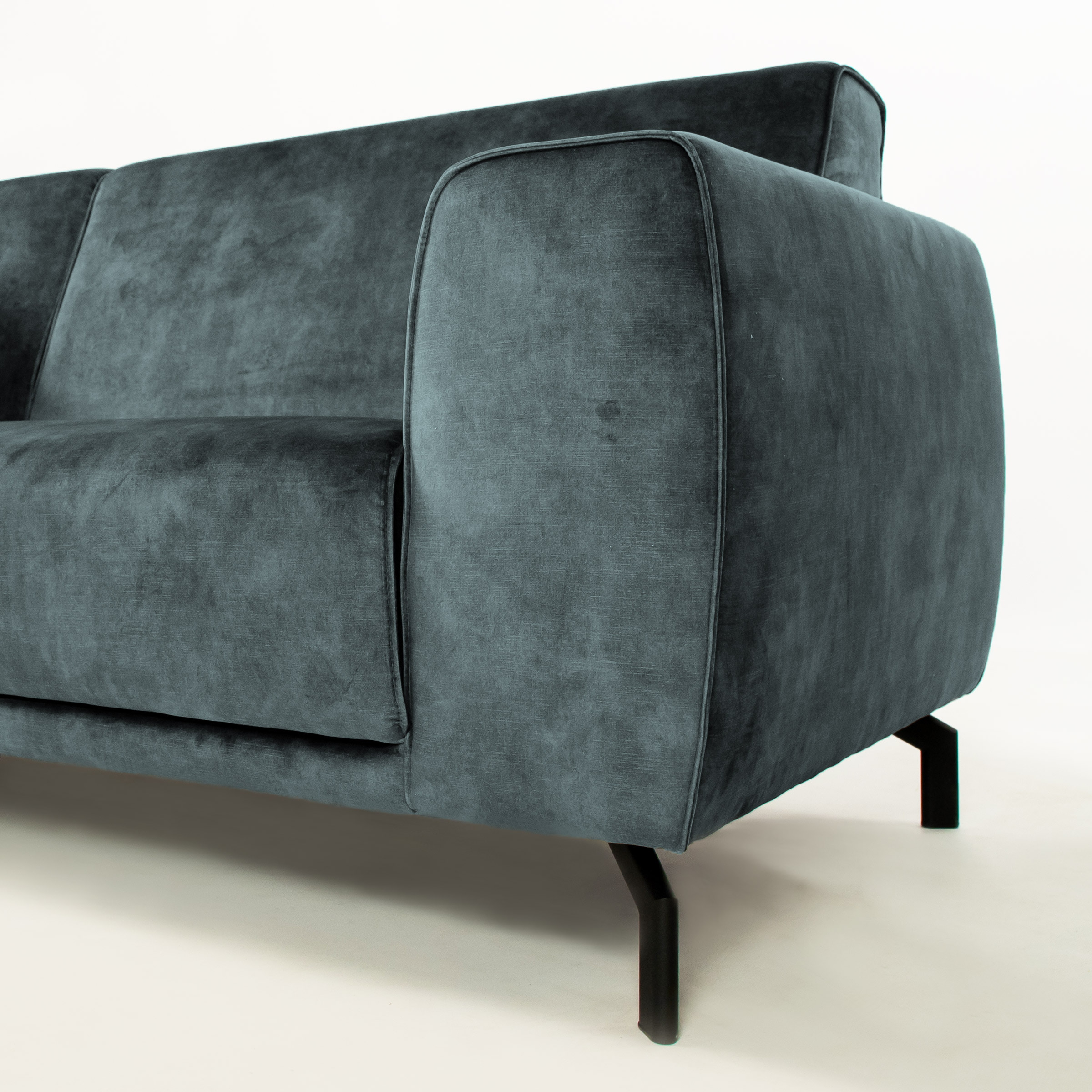Sohome 4-zits Bank 'Jill' Velvet, kleur petrol