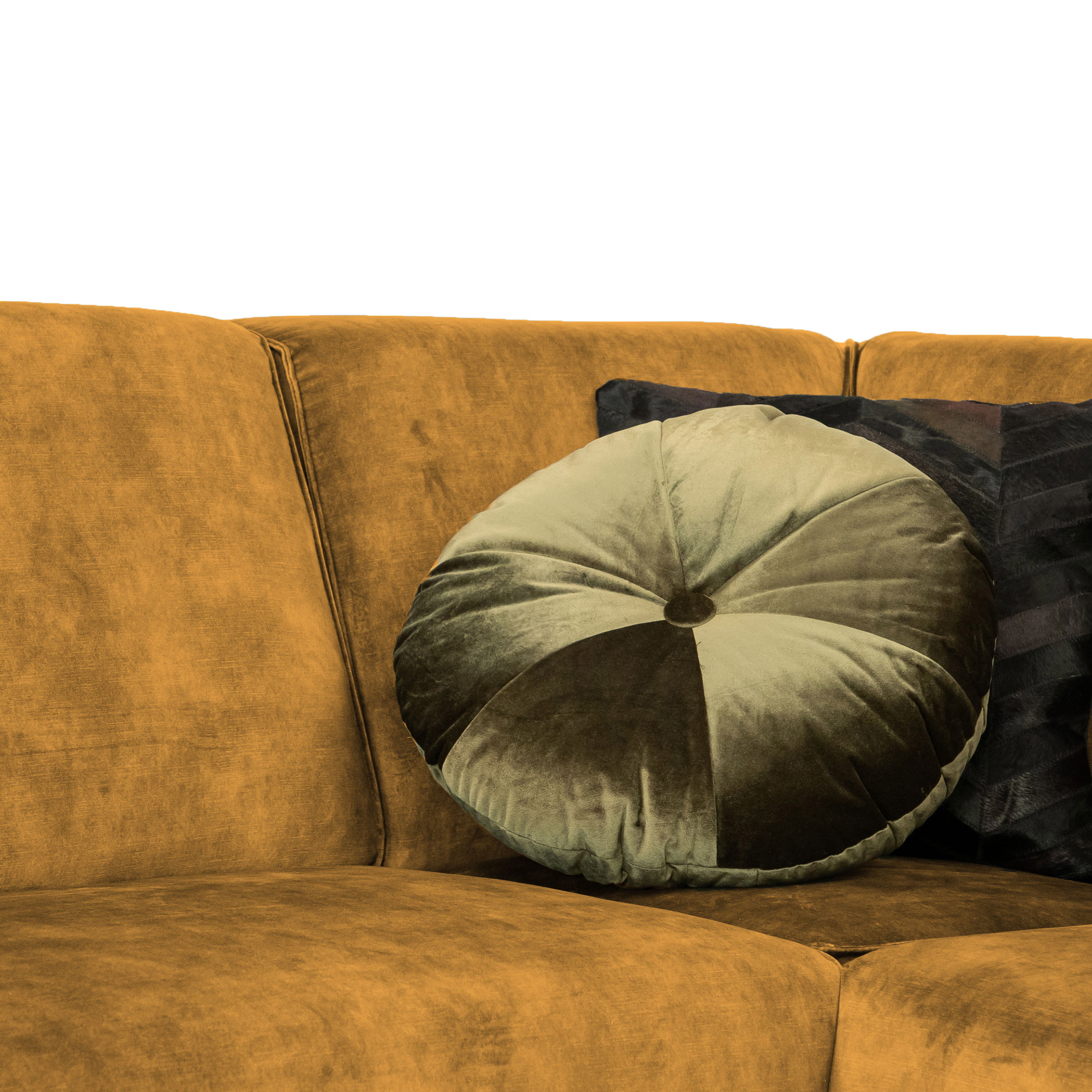 Sohome Hoekbank 'Jill' Velvet, kleur gold