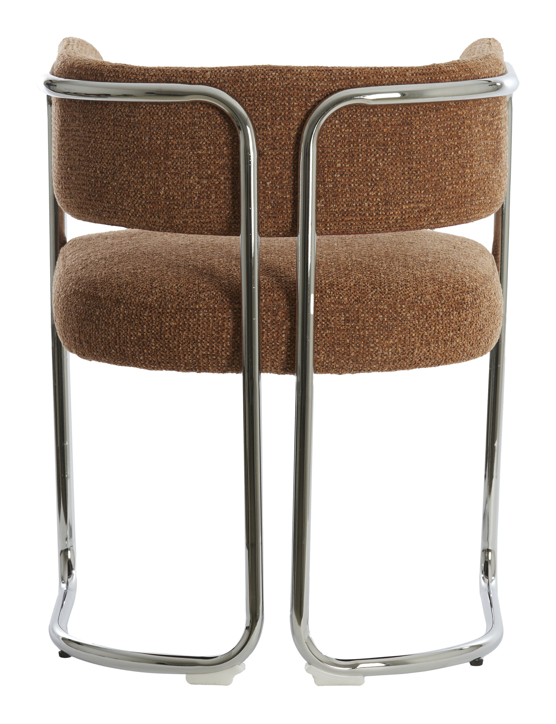 Light & Living Eetkamerstoel 'Adante' Buisframe chroom, kleur Caramel