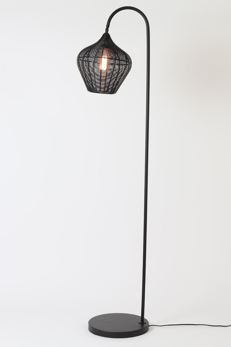 Light & Living Vloerlamp 'Alvaro' 160cm, kleur Mat Zwart