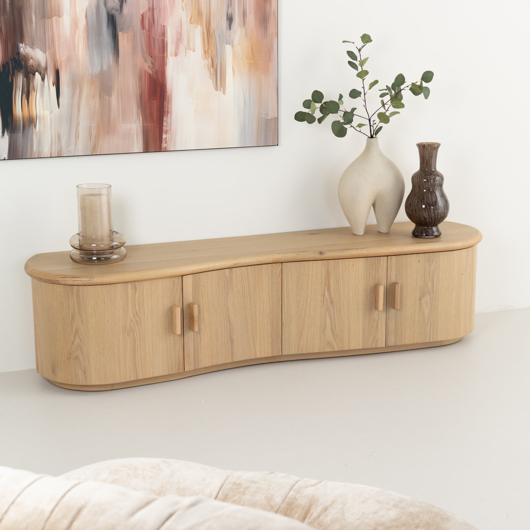 Eleonora TV-meubel 'Josh' Eiken, 180cm, kleur Naturel