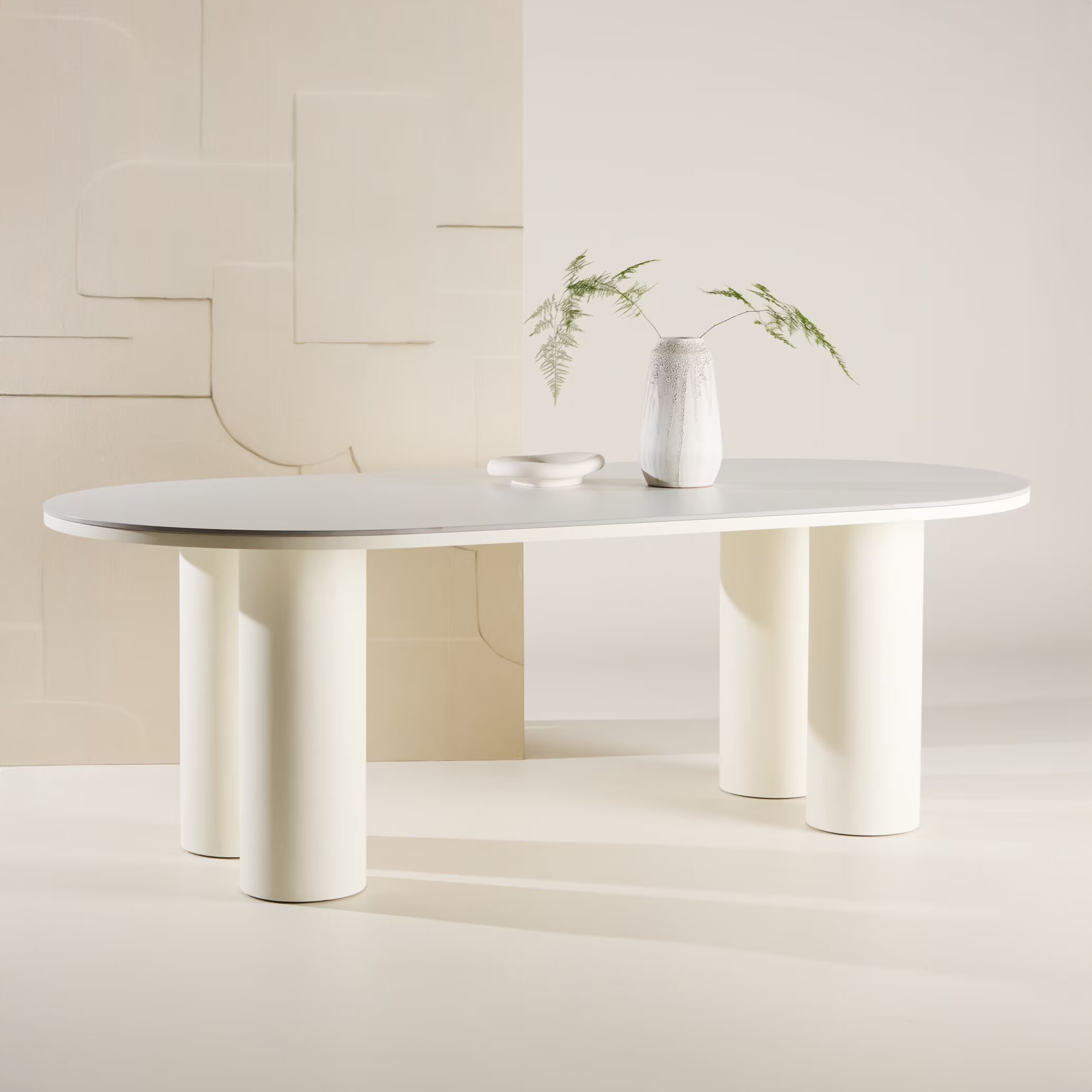 Nohr Ovale Eettafel Jossie MDF 220 x 110cm - Wit - Ovaal
