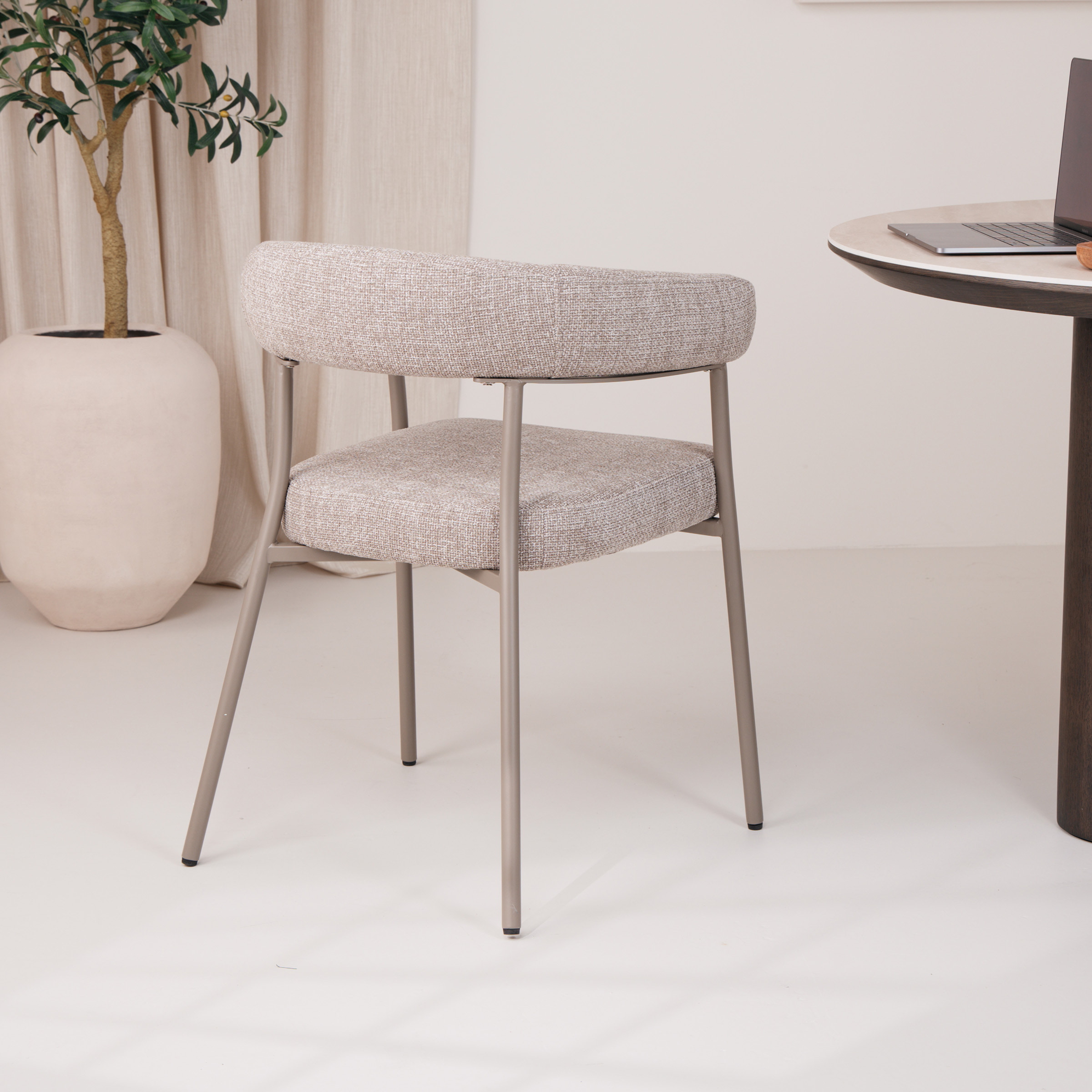 By-Boo Eetkamerstoel 'Yovi' kleur Taupe