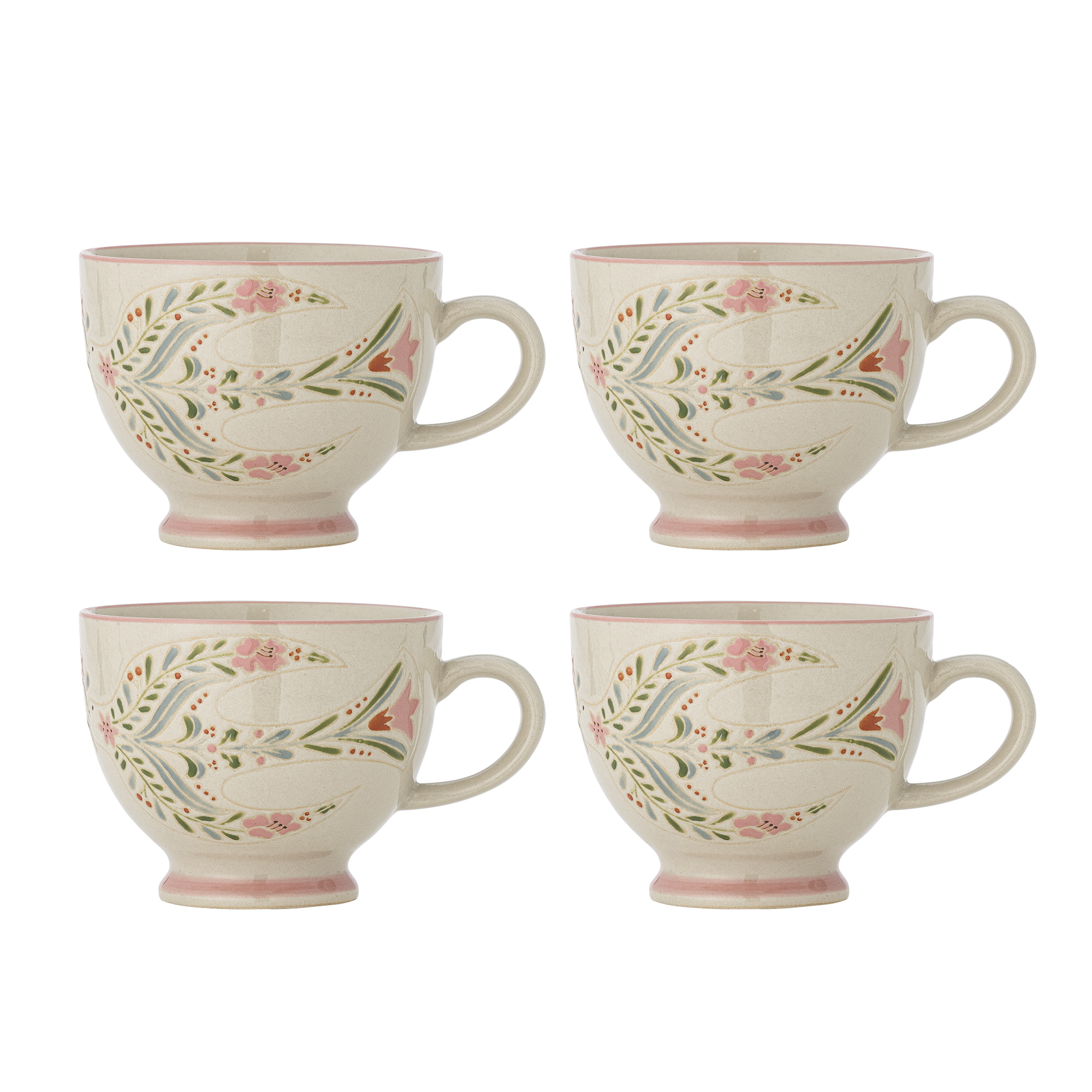 Bloomingville Mok Rosalynde Set van 4 stuks - Wit