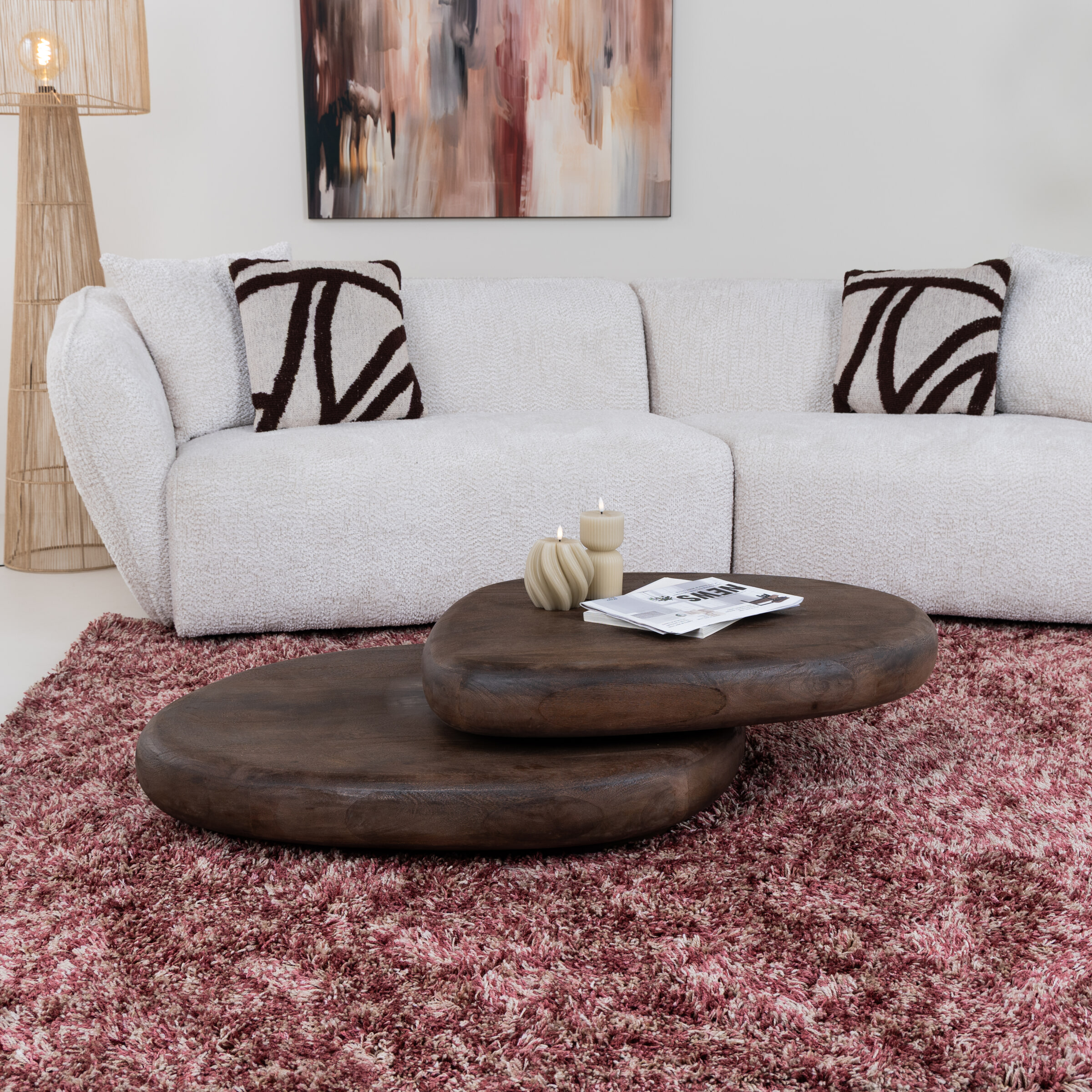 By-Boo Organische Salontafel 'Kabo' Mangohout