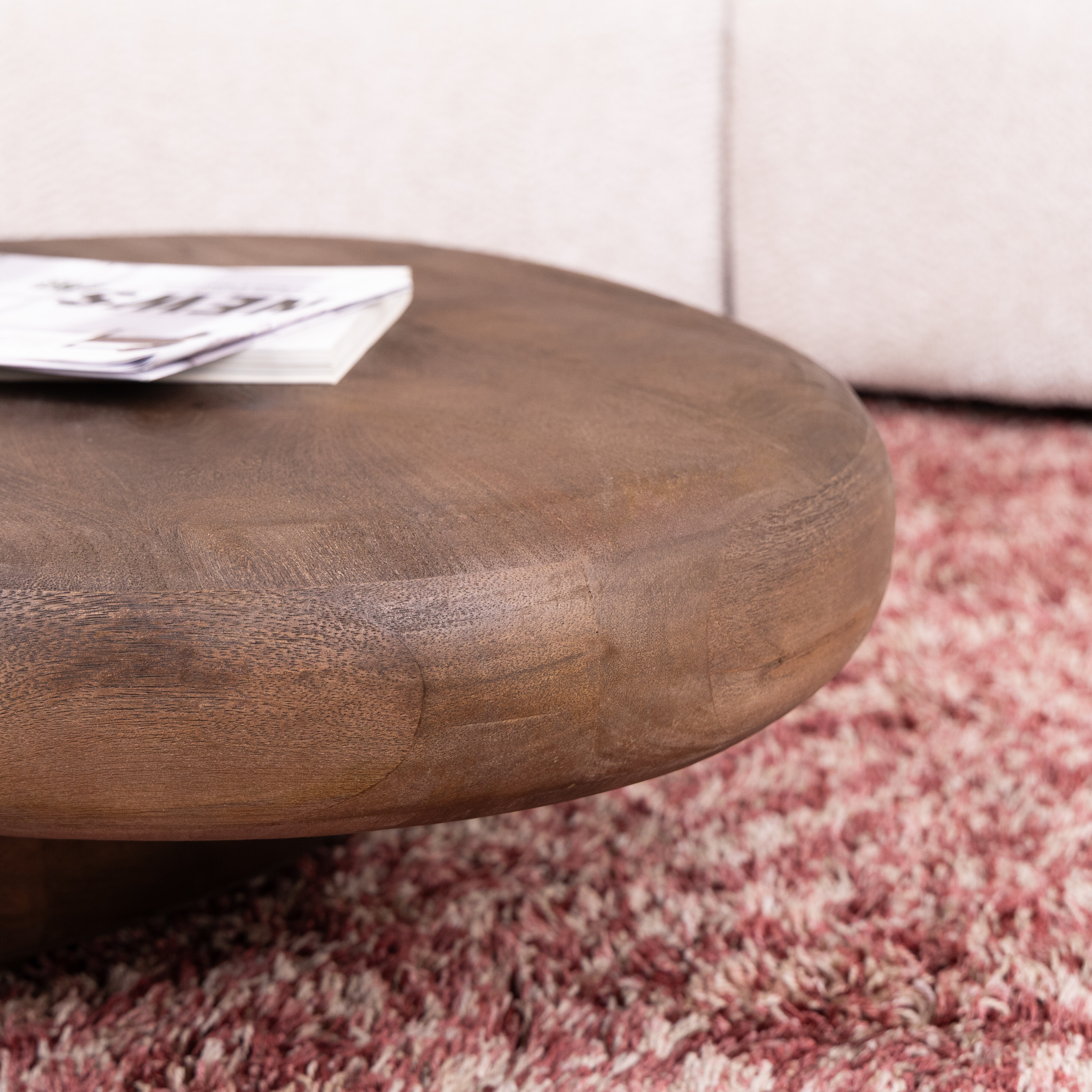 By-Boo Organische Salontafel 'Kabo' Mangohout, kleur Bruin