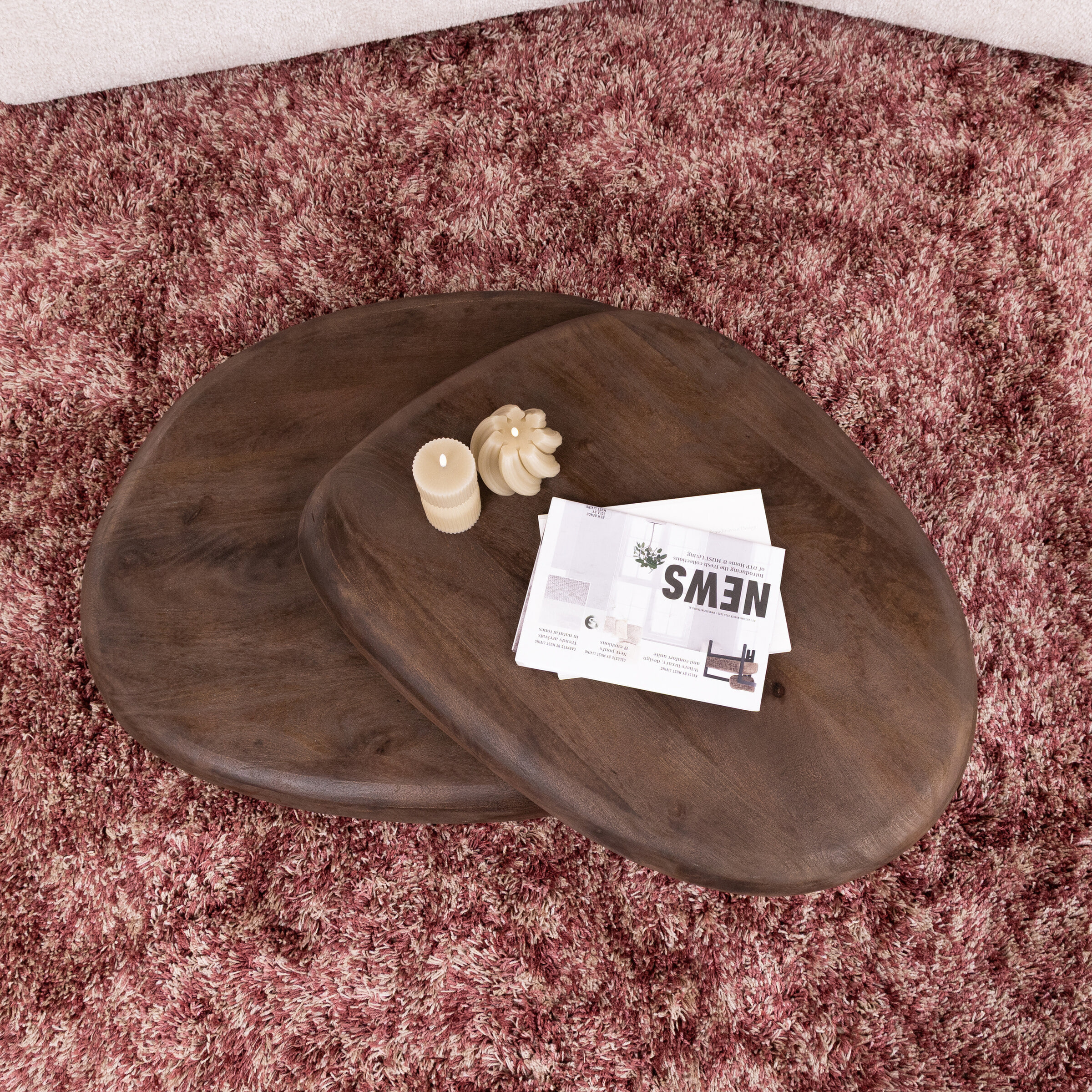 By-Boo Organische Salontafel 'Kabo' Mangohout, kleur Bruin