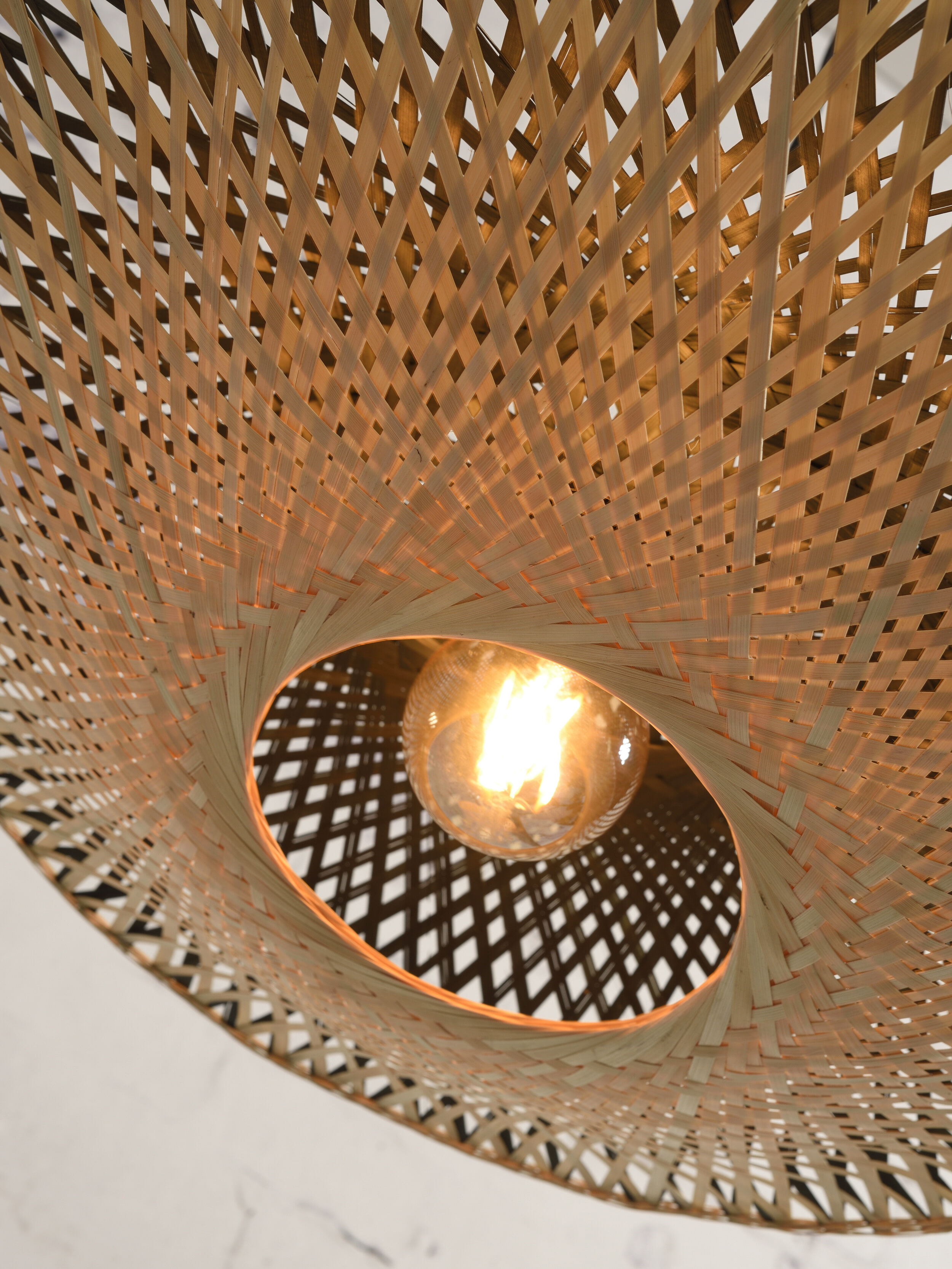 GOOD&MOJO Plafondlamp 'Kalimantan' Large, Bamboe, kleur Naturel