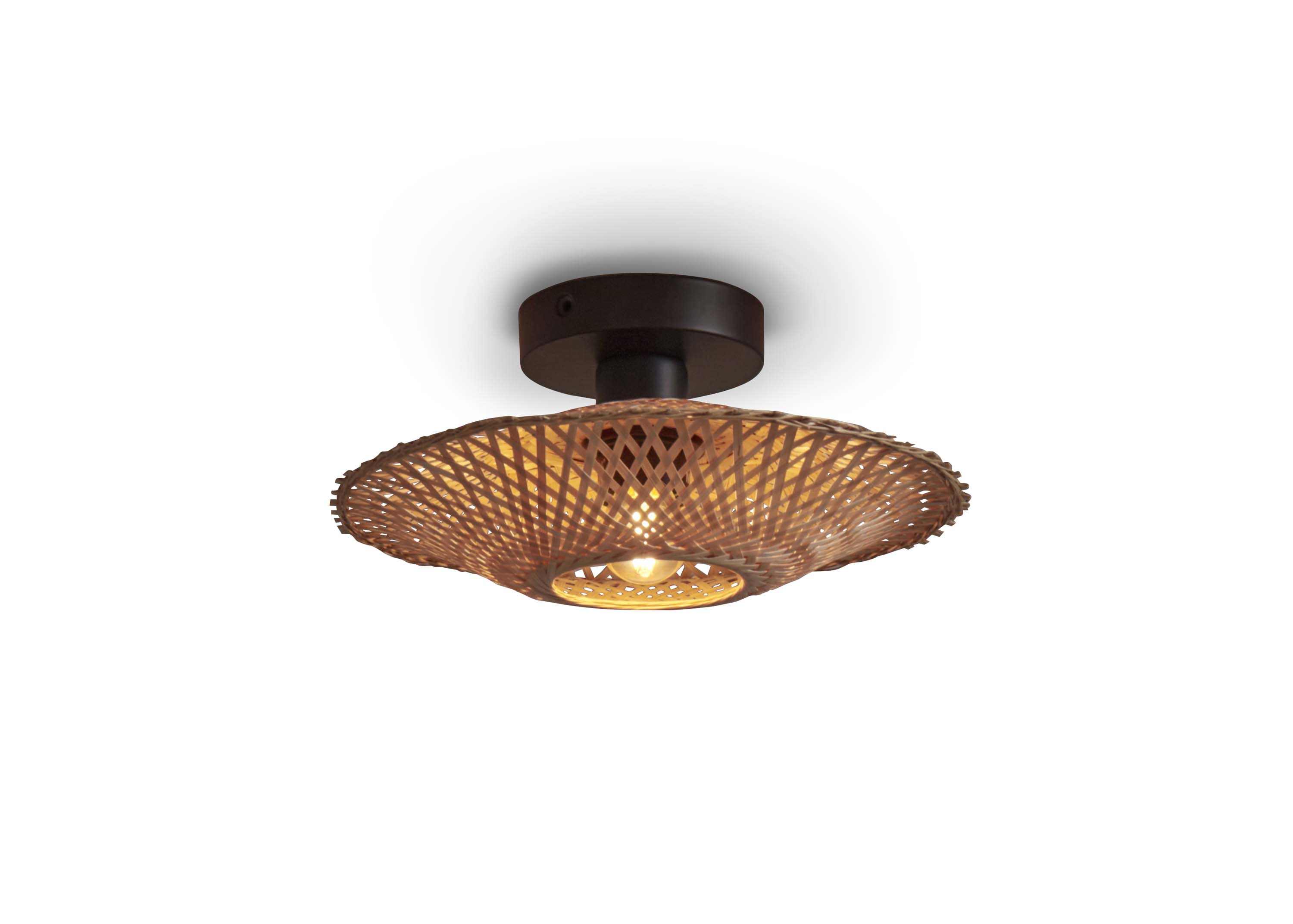 GOOD&MOJO Plafondlamp 'Kalimantan' Bamboe, 30cm, kleur Naturel