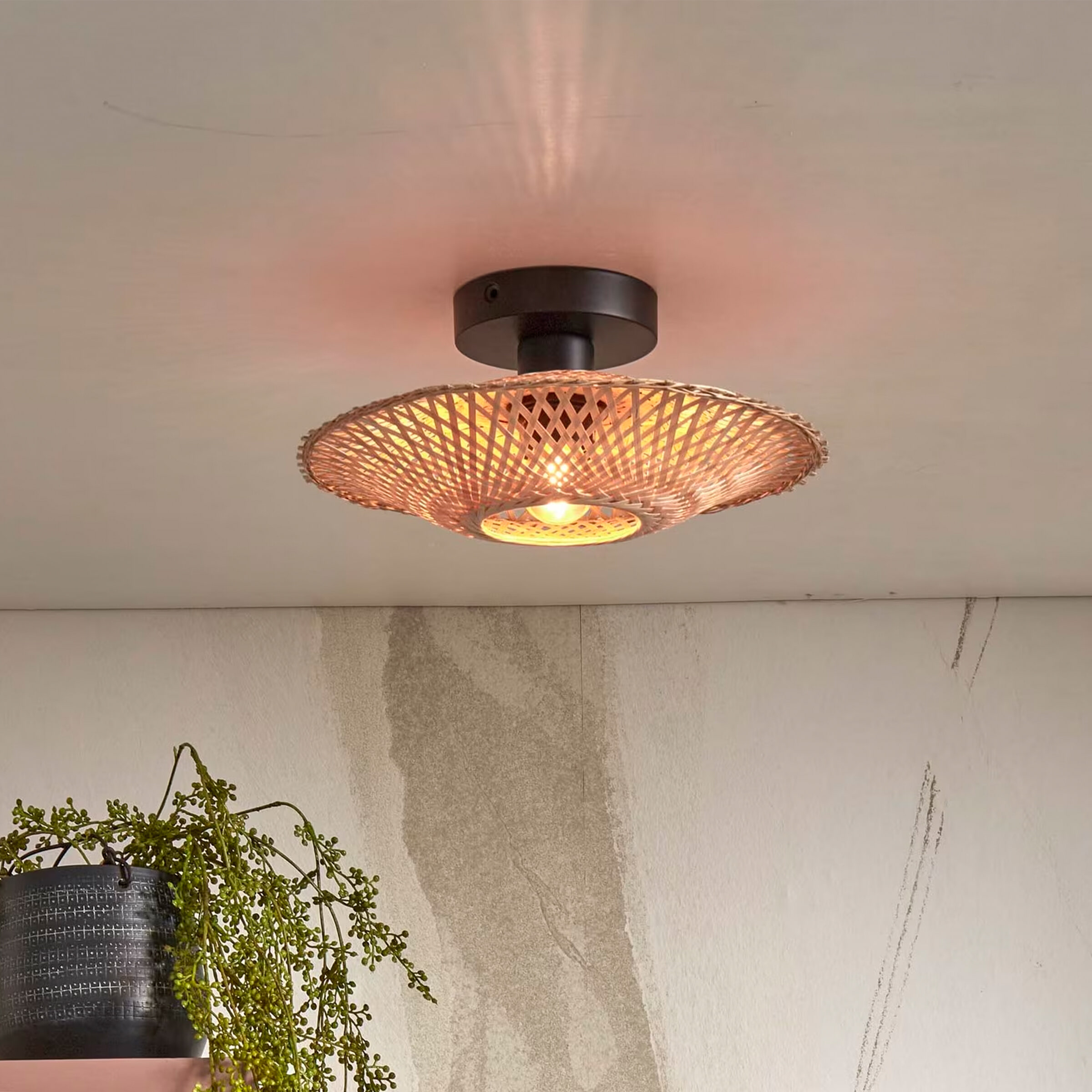 GOOD&MOJO Plafondlamp 'Kalimantan' Bamboe, 30cm