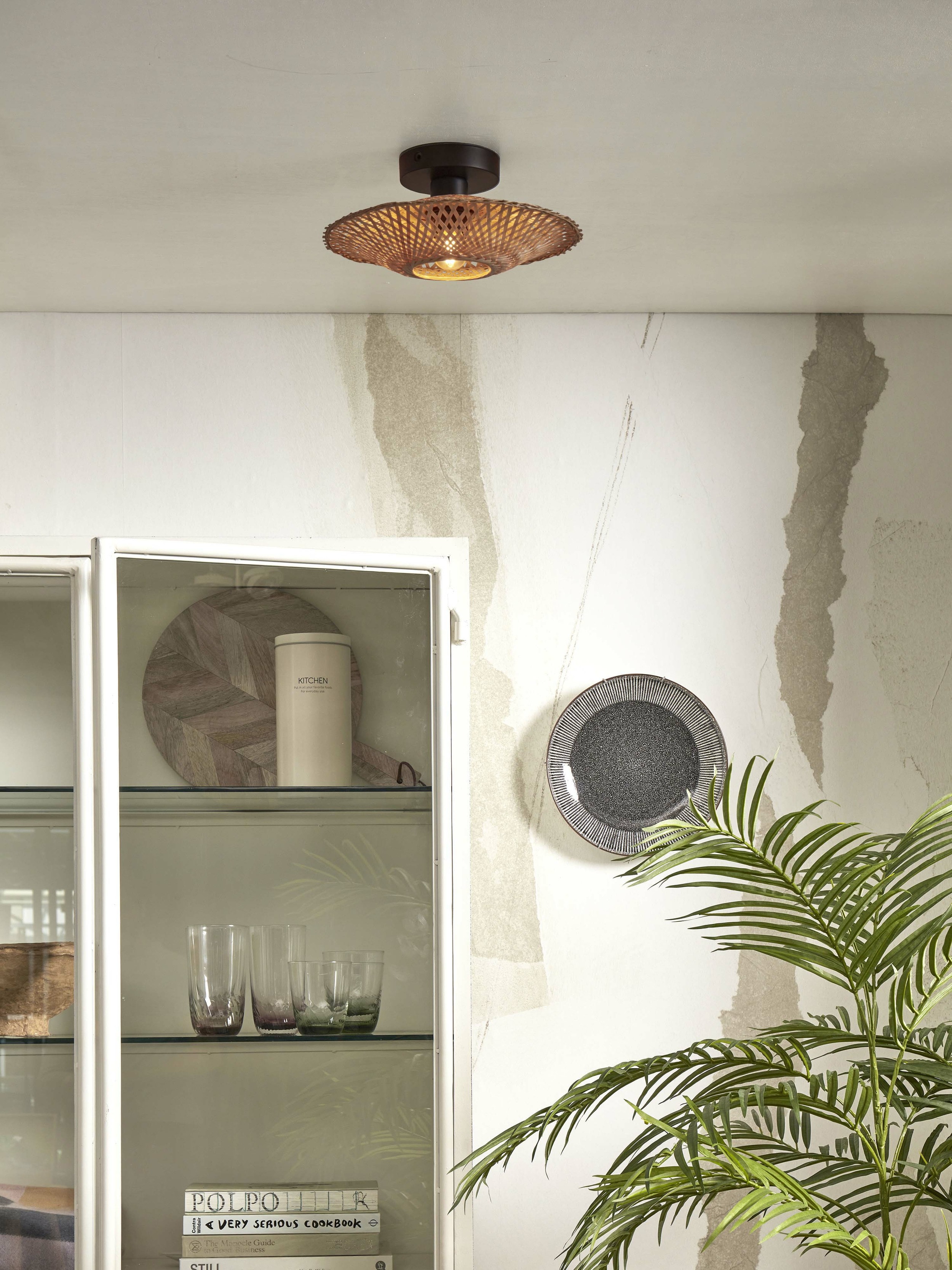 GOOD&MOJO Plafondlamp 'Kalimantan' Bamboe, 30cm, kleur Naturel