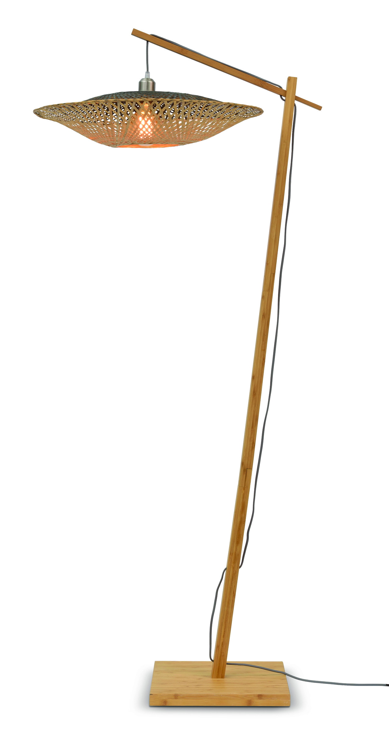 GOOD&MOJO Vloerlamp 'Kalimantan' Bamboe, 176cm, kleur Naturel