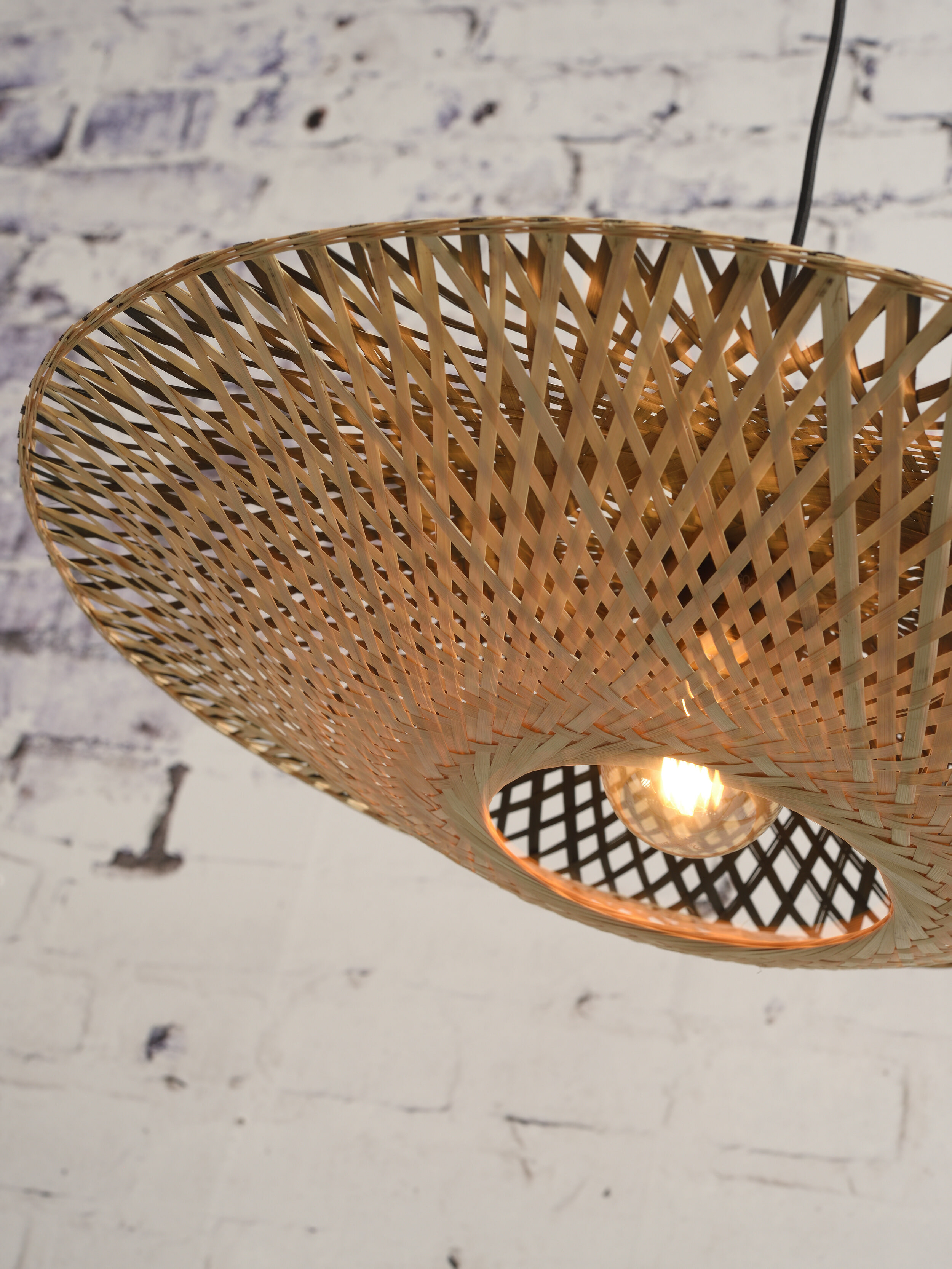 GOOD&MOJO Hanglamp 'Kalimantan' 60cm, Bamboe, kleur Naturel