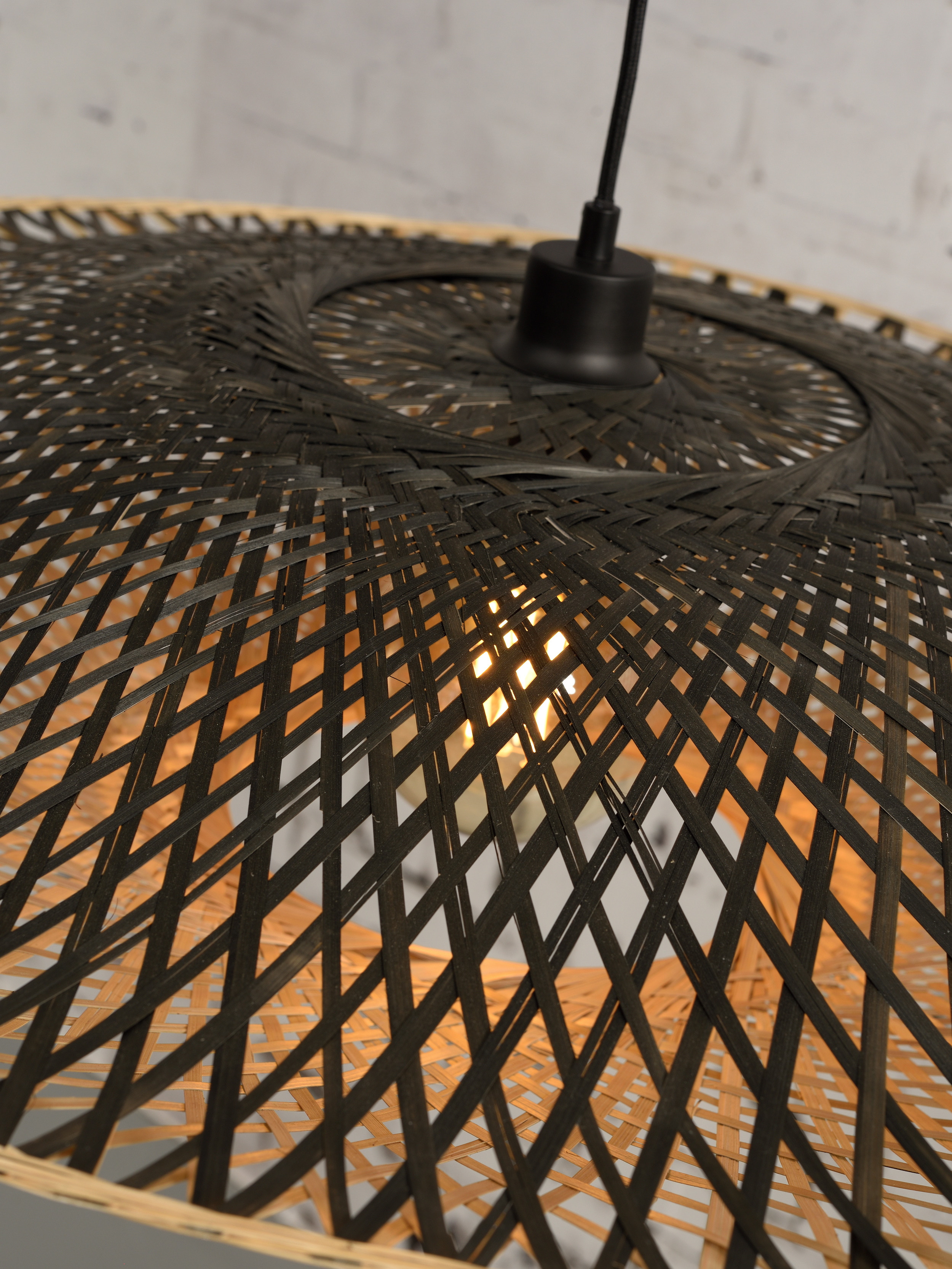 GOOD&MOJO Hanglamp 'Kalimantan' 87cm, Bamboe, kleur Naturel