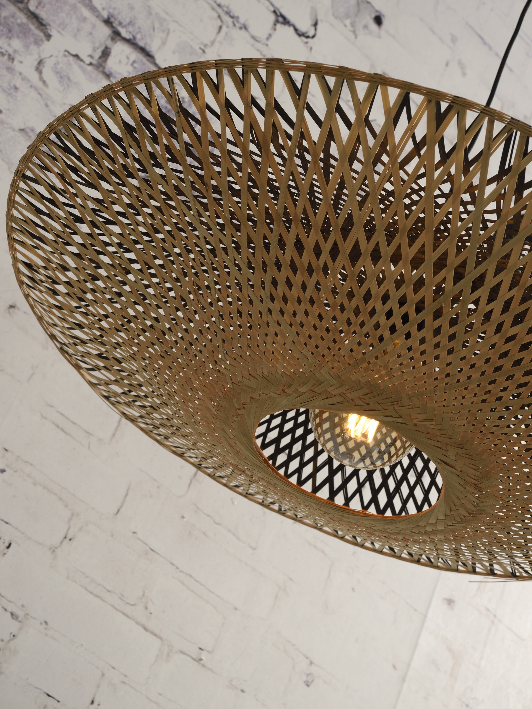 GOOD&MOJO Hanglamp 'Kalimantan' 87cm, Bamboe, kleur Naturel