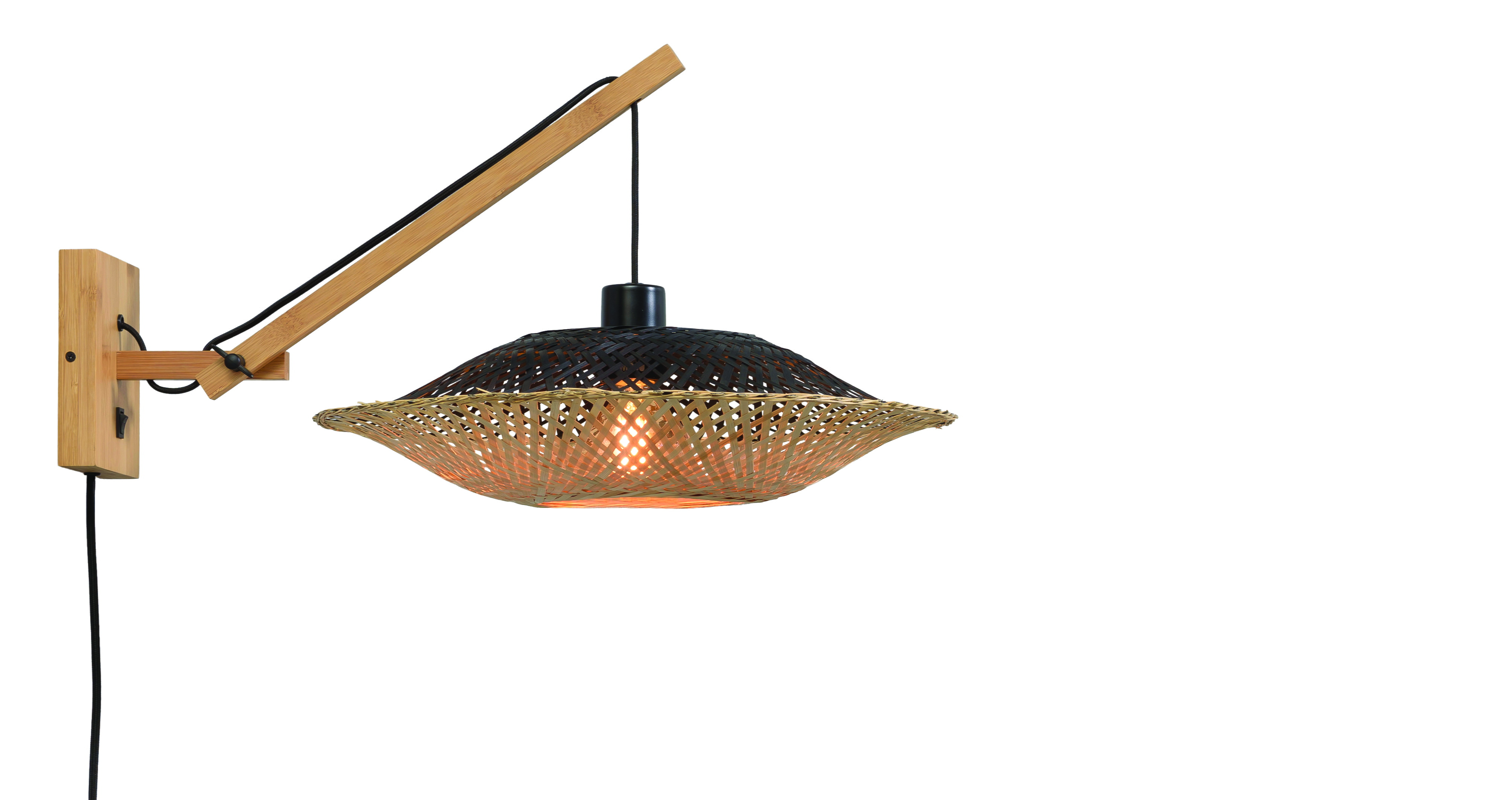 GOOD&MOJO Wandlamp 'Kalimantan' Small, Bamboe, kleur Naturel