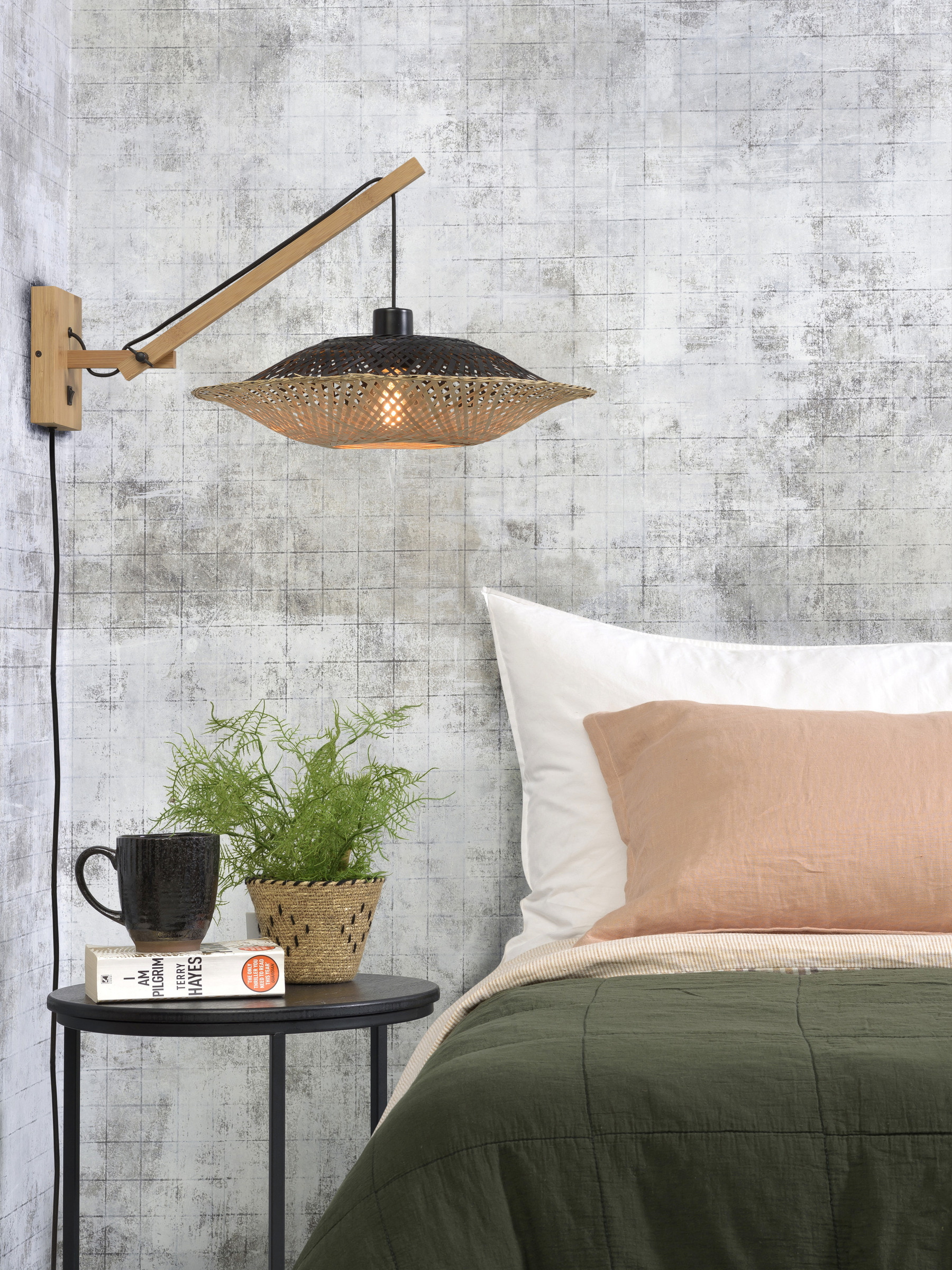 GOOD&MOJO Wandlamp 'Kalimantan' Small, Bamboe, kleur Naturel