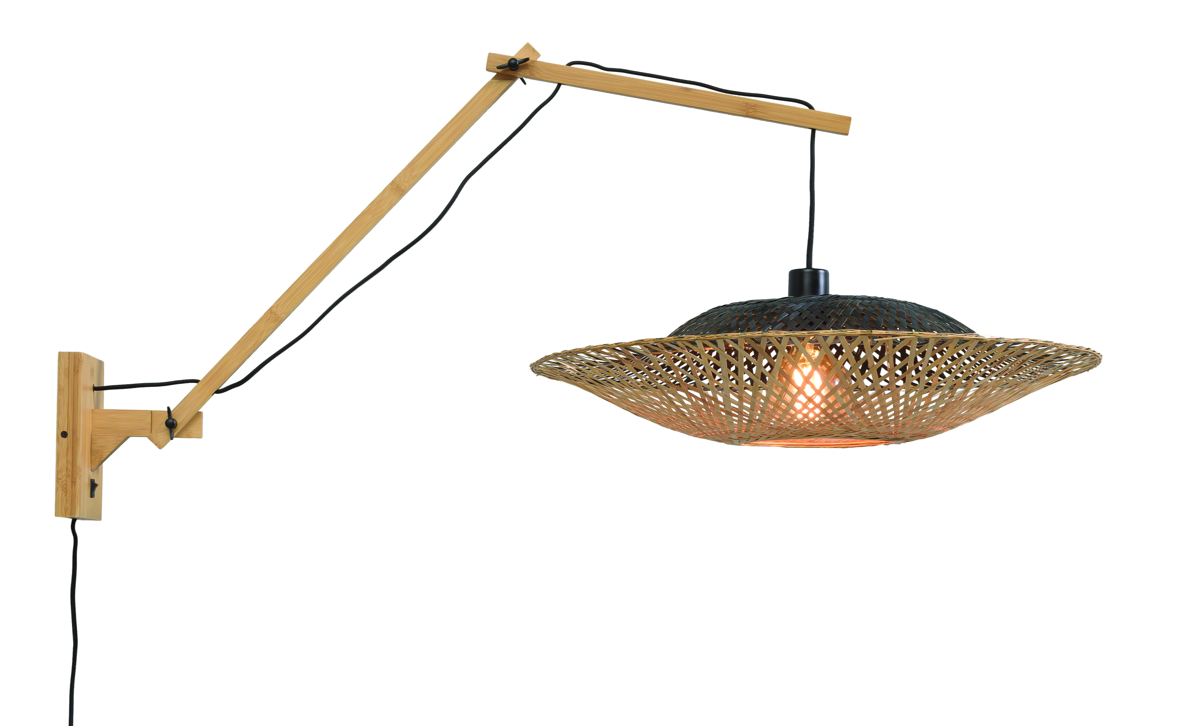 GOOD&MOJO Wandlamp 'Kalimantan' Large, Bamboe, kleur Naturel