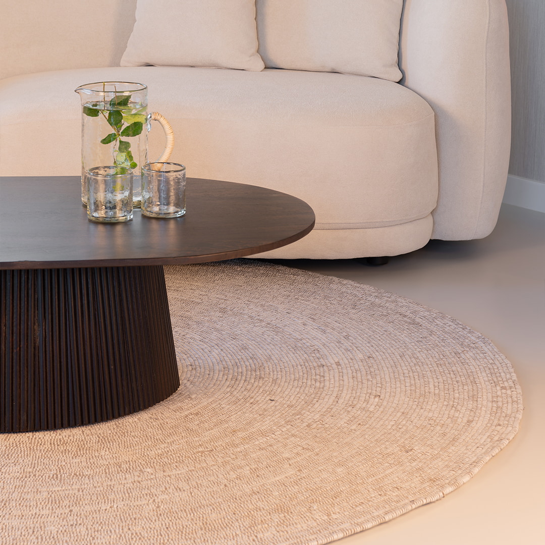 Sohome Ovale Salontafel 'Olav' Mangohout, 120 x 70cm, kleur Walnoot