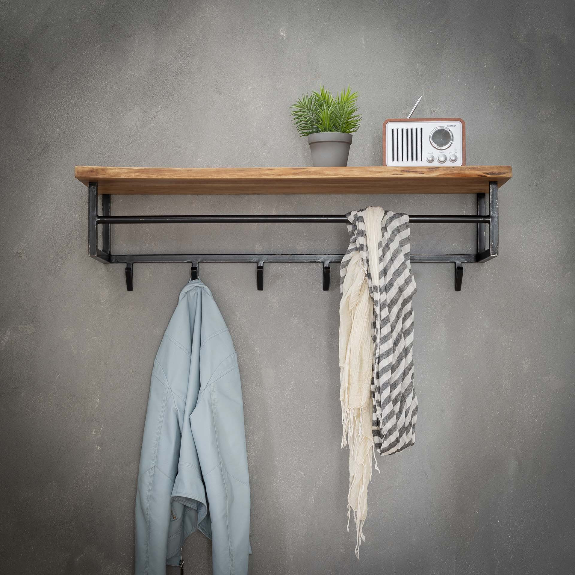 Kapstok 'Toni' 100cm, met 6 haken