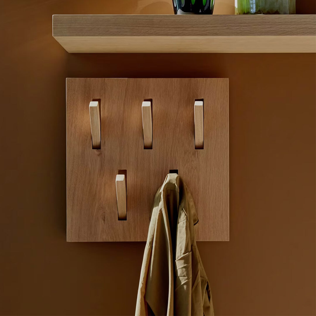 Ethnicraft Kapstok 'Utilitile' Eikenhout, Met 5 haken