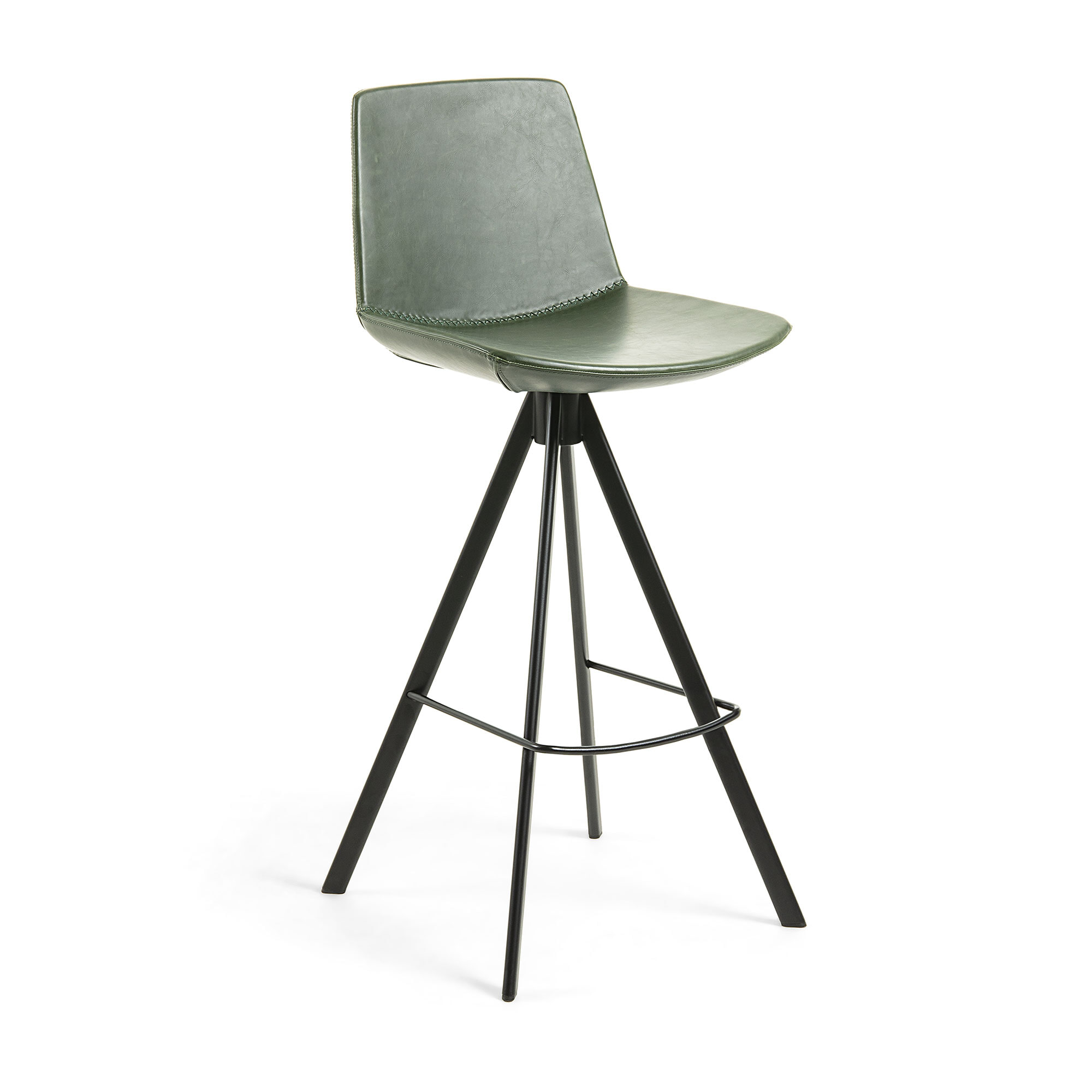 Kave Home Barkruk 'Angles', kleur Groen