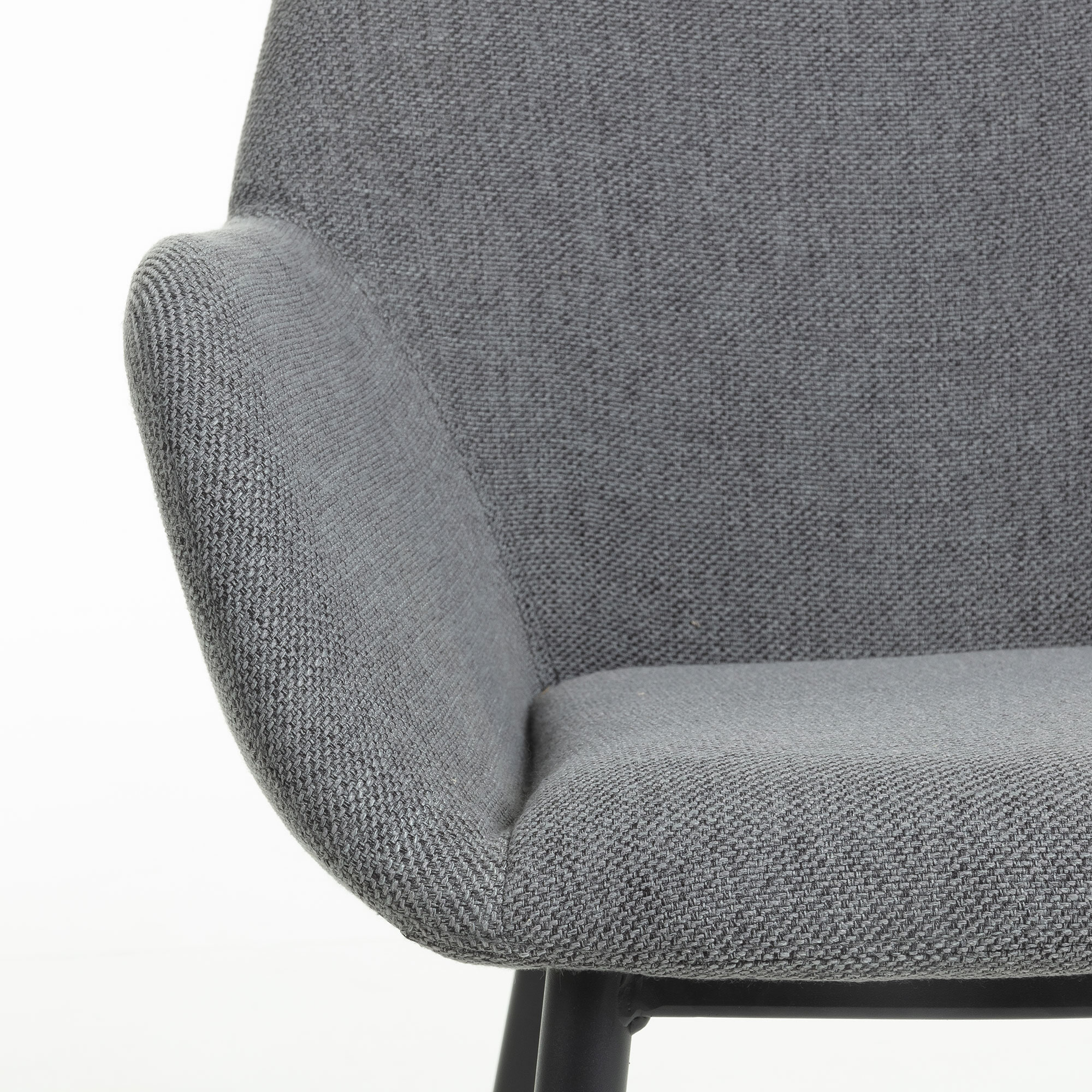 Kave Home Eetkamerstoel 'Konna', kleur Donkergrijs