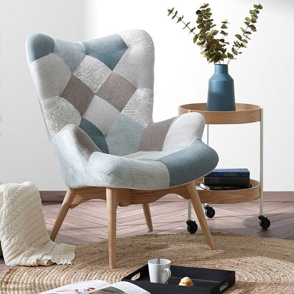 Kave Home Fauteuil 'Kody', kleur Blauw Kave Home Fauteuil 'Kody', kleur Blauw