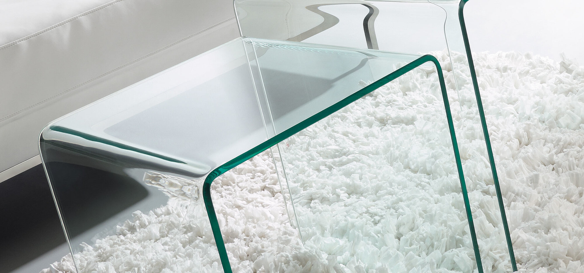 Kave Home Glazen Bijzettafel 'Burano', 60 x 60 cm