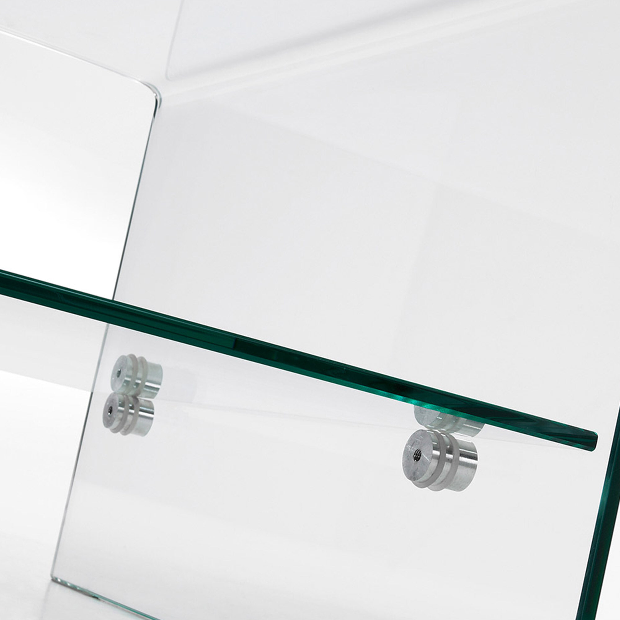 Kave Home Glazen Salontafel 'Burano' met onderplank, 110 x 55 cm