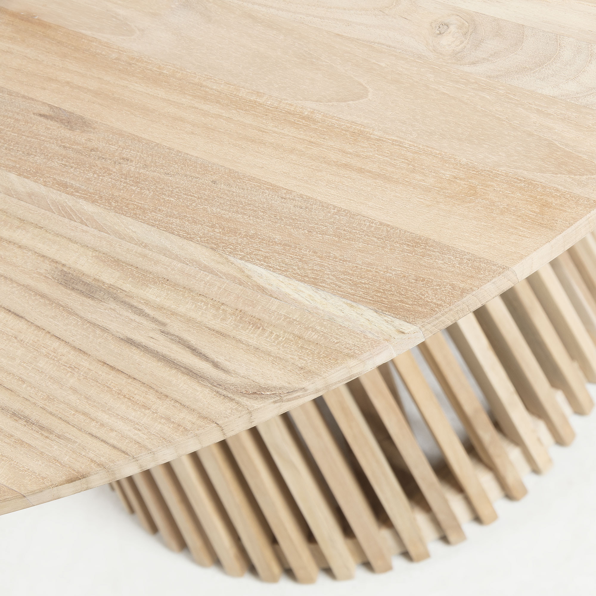 Kave Home Ronde Eettafel 'Jeanette' Teakhout, 120cm, kleur Naturel