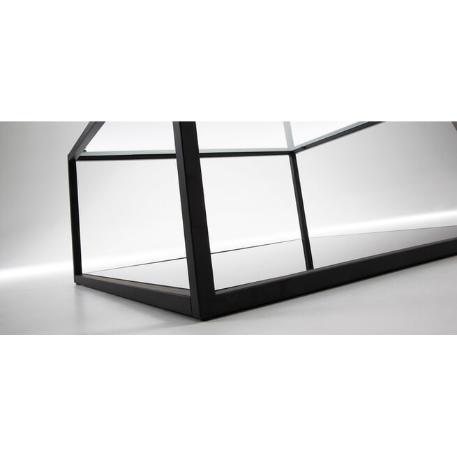 Kave Home Salontafel 'Blackhill' Glas met zwart frame