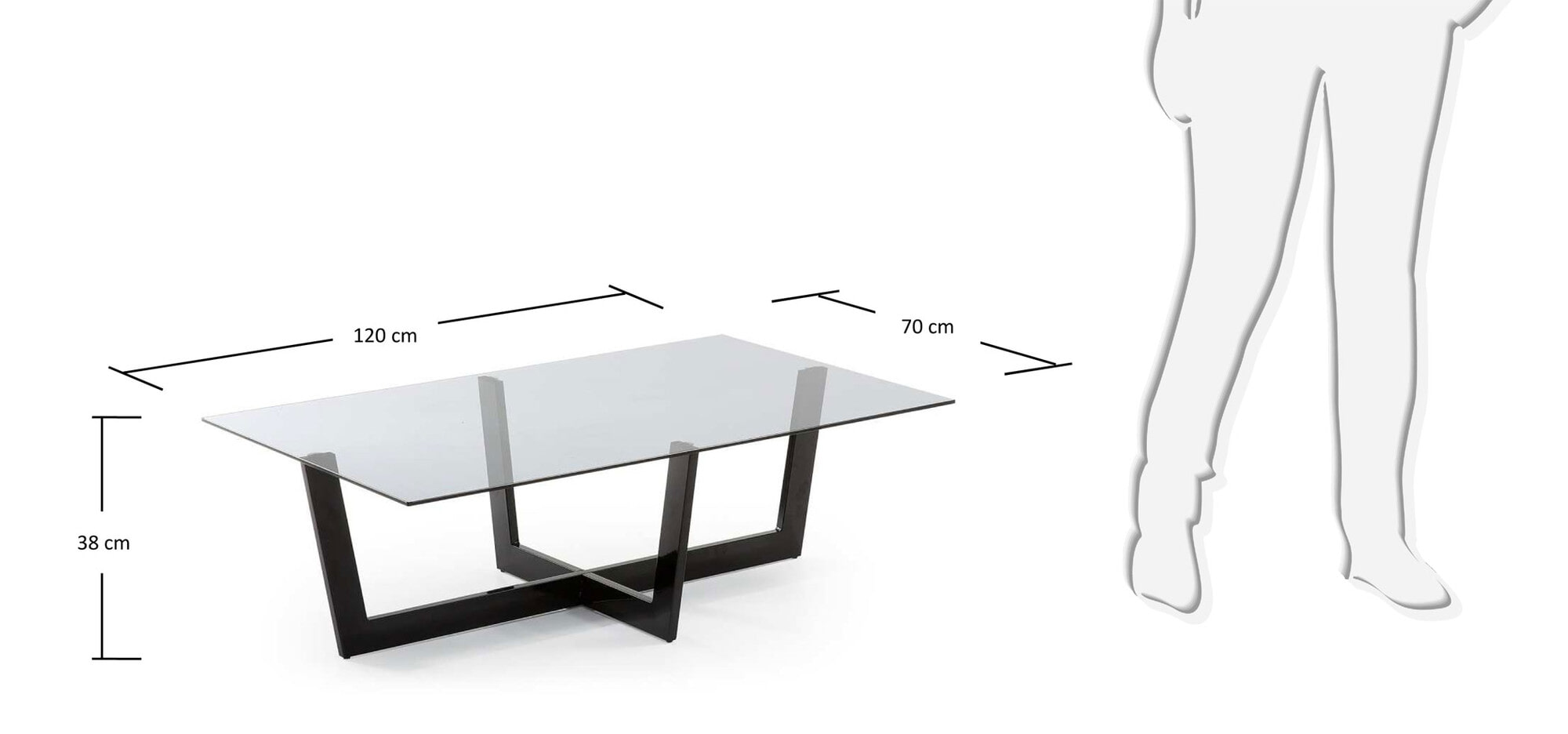 Kave Home Salontafel 'Plam', kleur Zwart