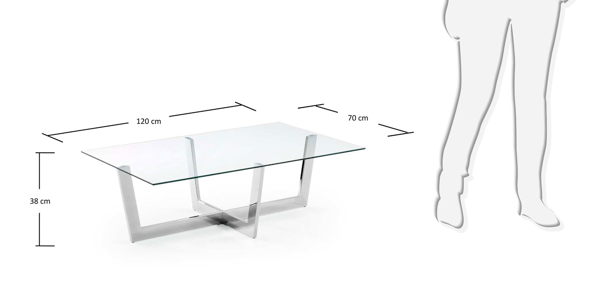 Kave Home Salontafel 'Plam' verchroomd