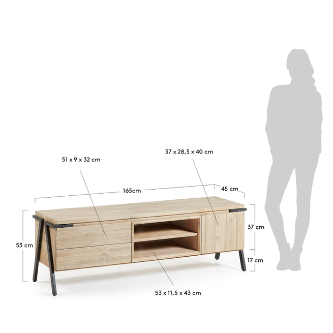 Kave Home Tv-meubel 'Thinh' 165cm
