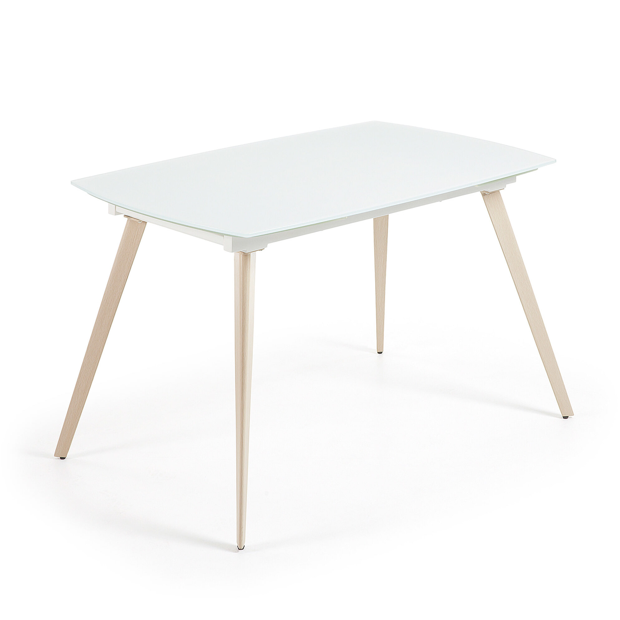 Kave Home Uitschuifbare Eettafel 'Smoth' 140 - 210cm, kleur wit Kave Home Uitschuifbare Eettafel 'Smoth' 140 - 210cm, kleur wit
