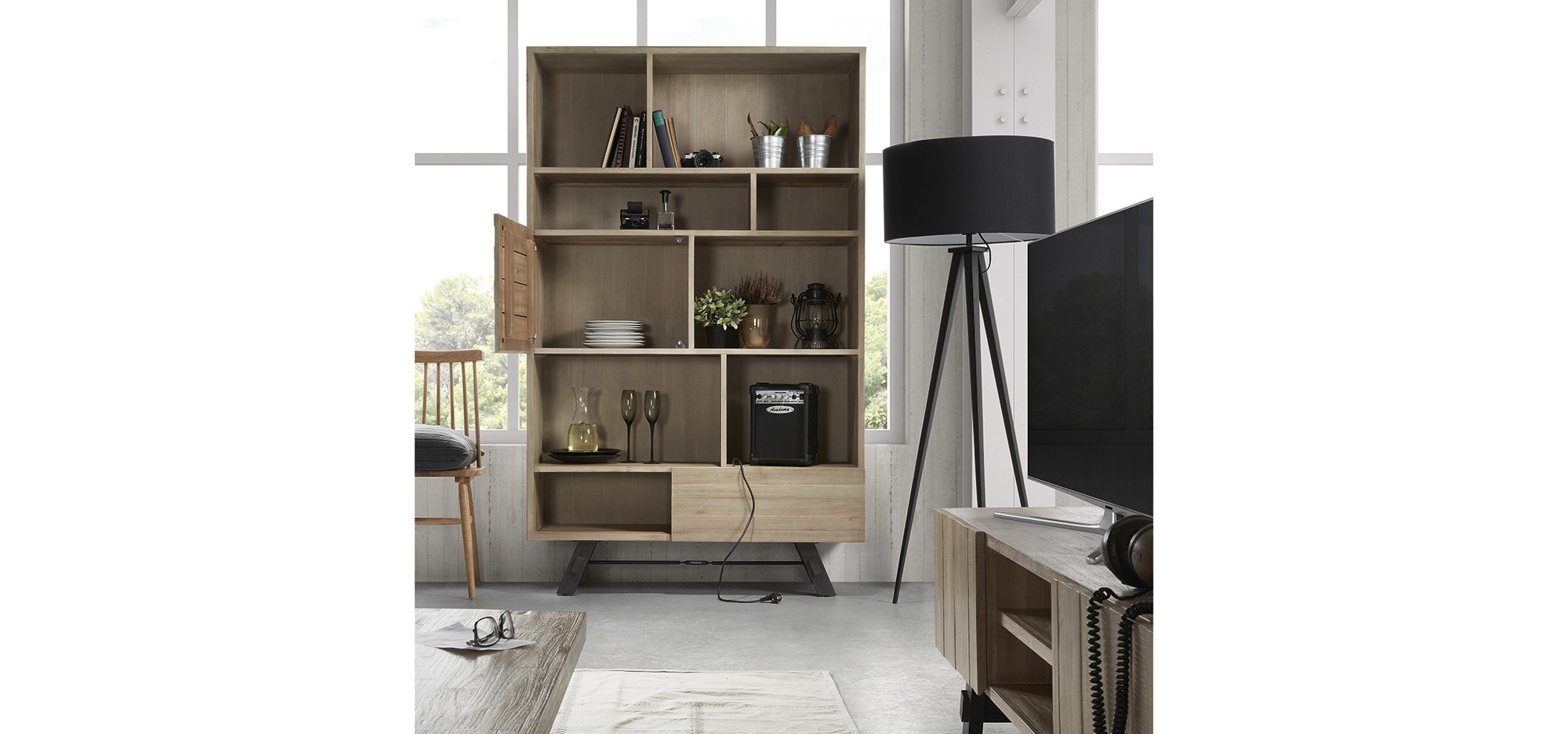 Kave Home Vloerlamp 'Iguazu', kleur zwart