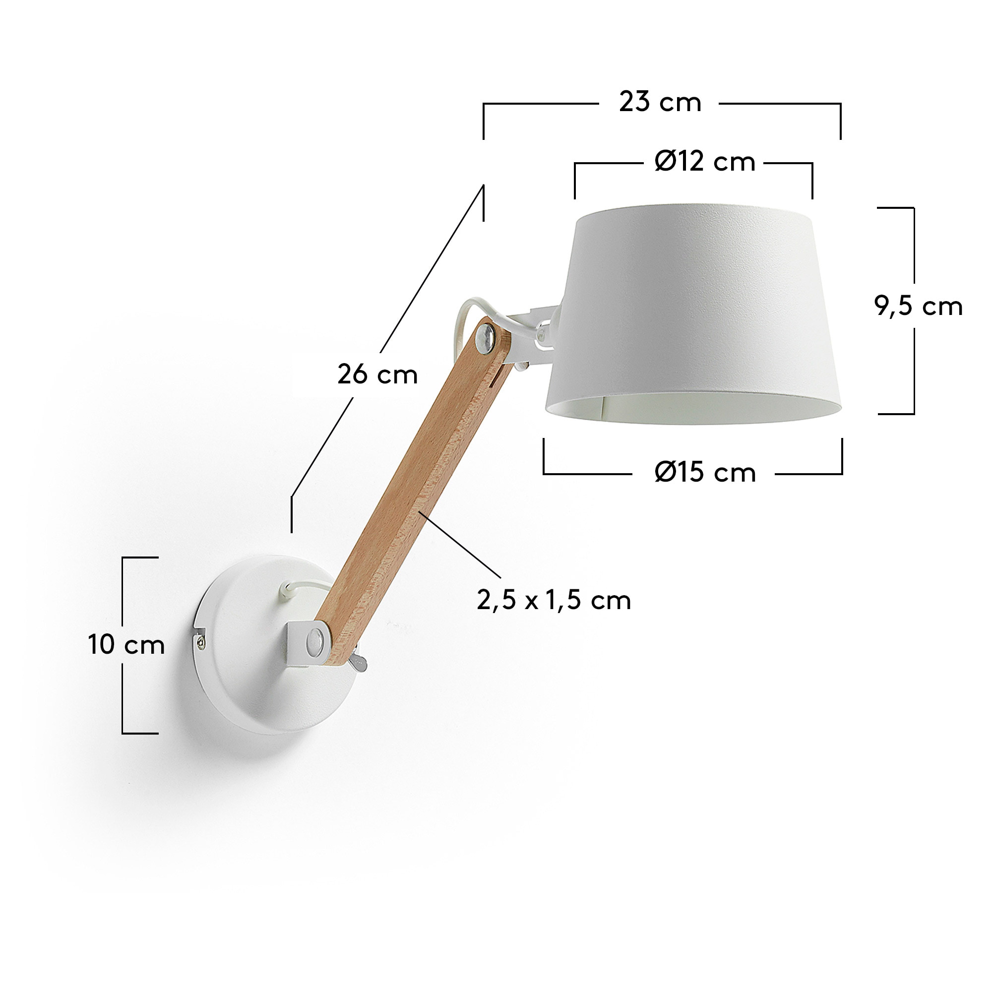 Kave Home Wandlamp 'Muse', kleur Wit