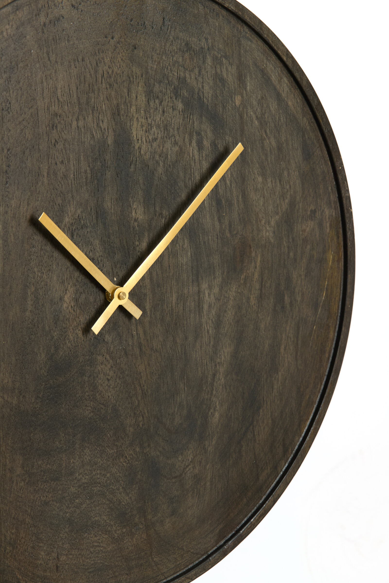 Light & Living Klok 'Veti' Mangohout, 41cm, kleur Donkerbruin
