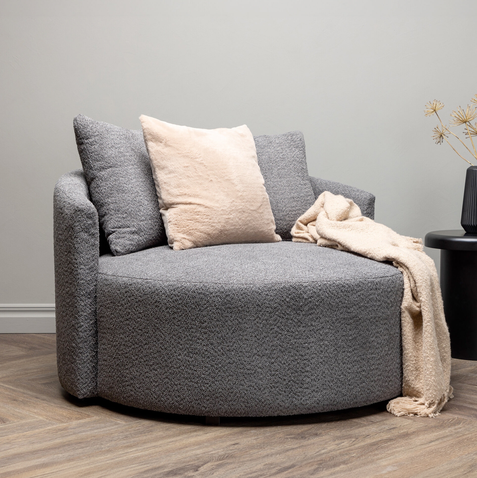 Nohr Loveseat 'Keeli' Teddy, kleur Grijs